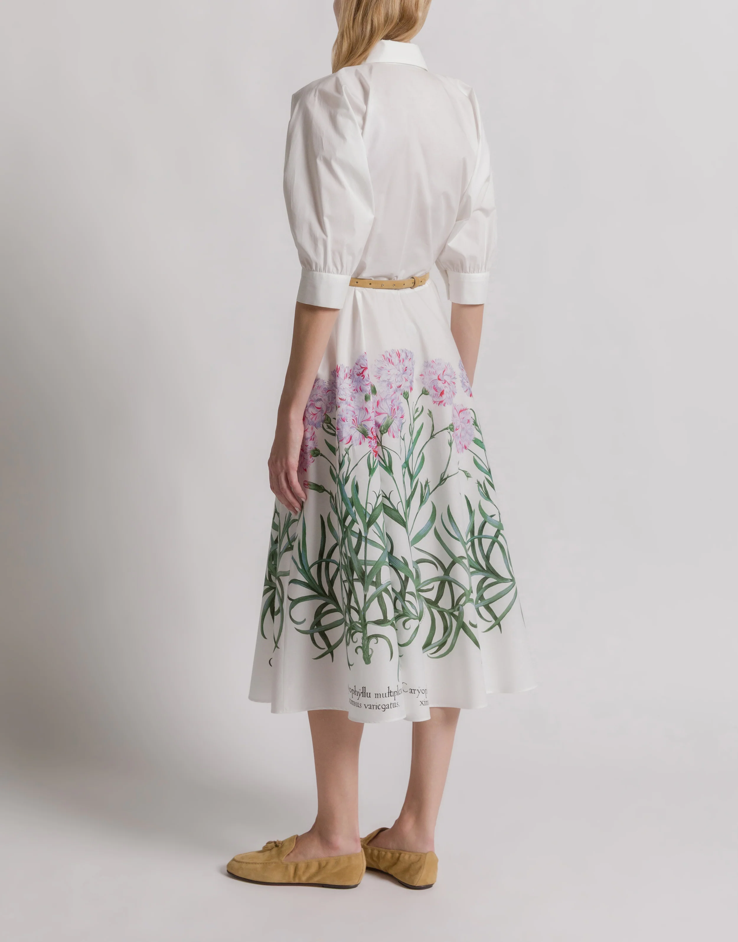 Abito camicia in cotone con stampa Herbarium - Image 3