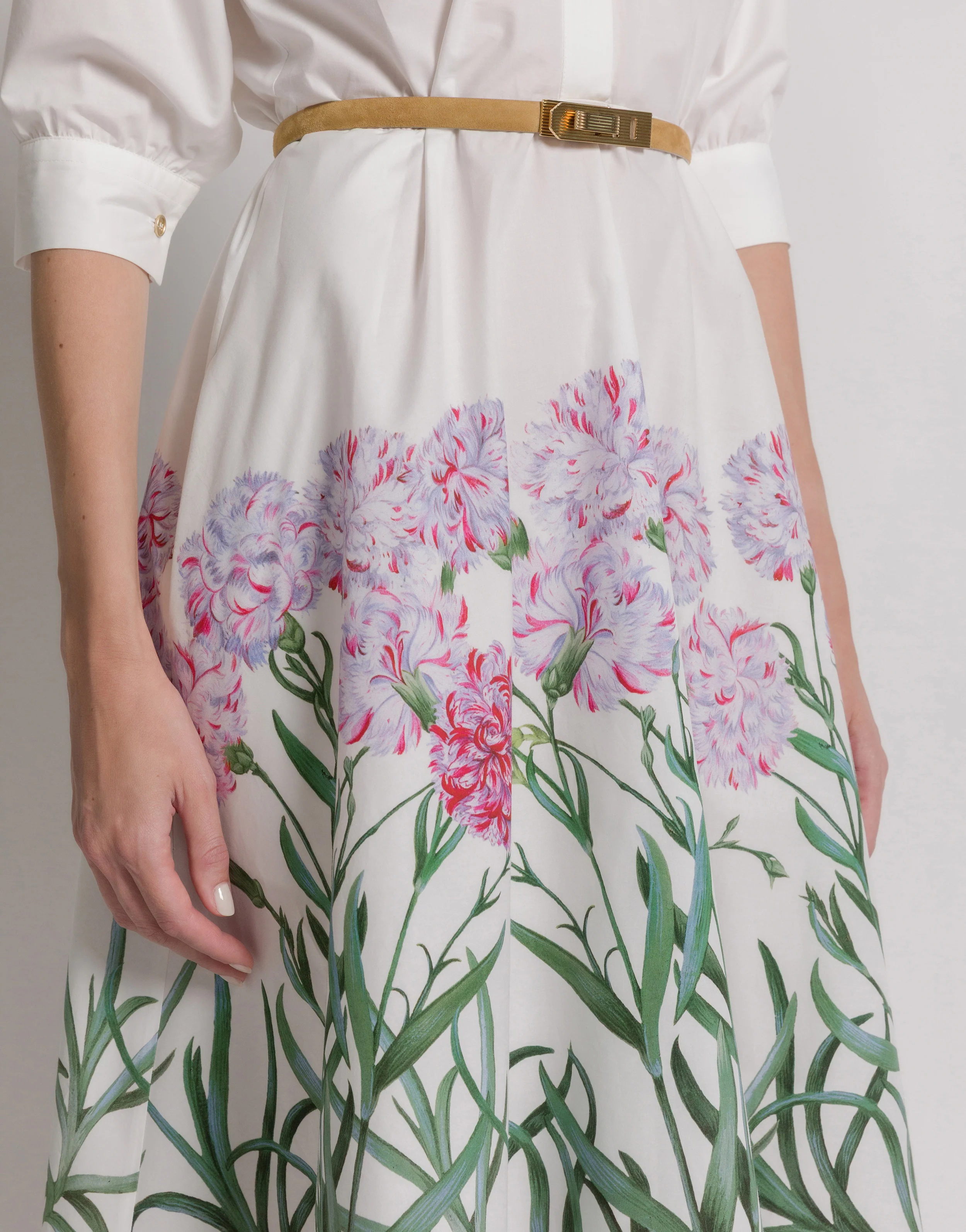 Abito camicia in cotone con stampa Herbarium - Image 4