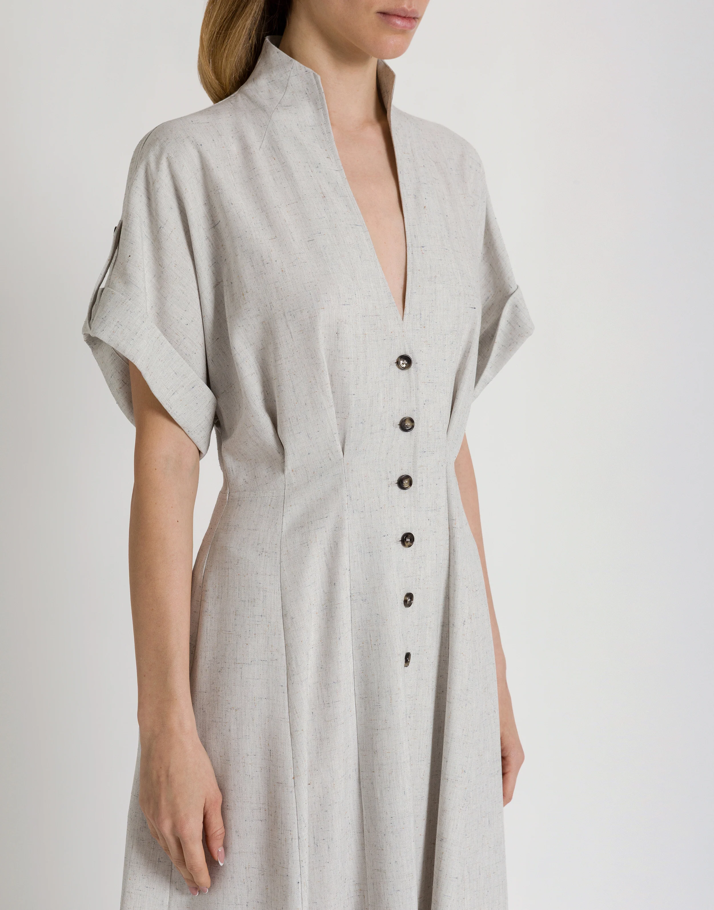 Abito camicia in tweed - Image 4