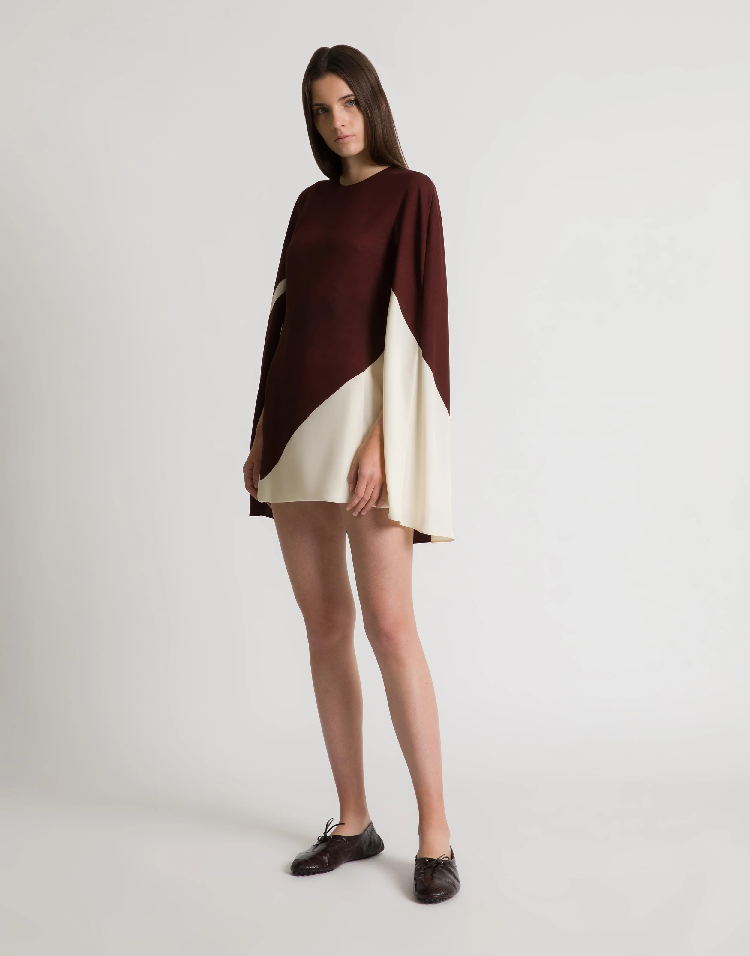 Abito corto in twill stampa foulard - Image 2