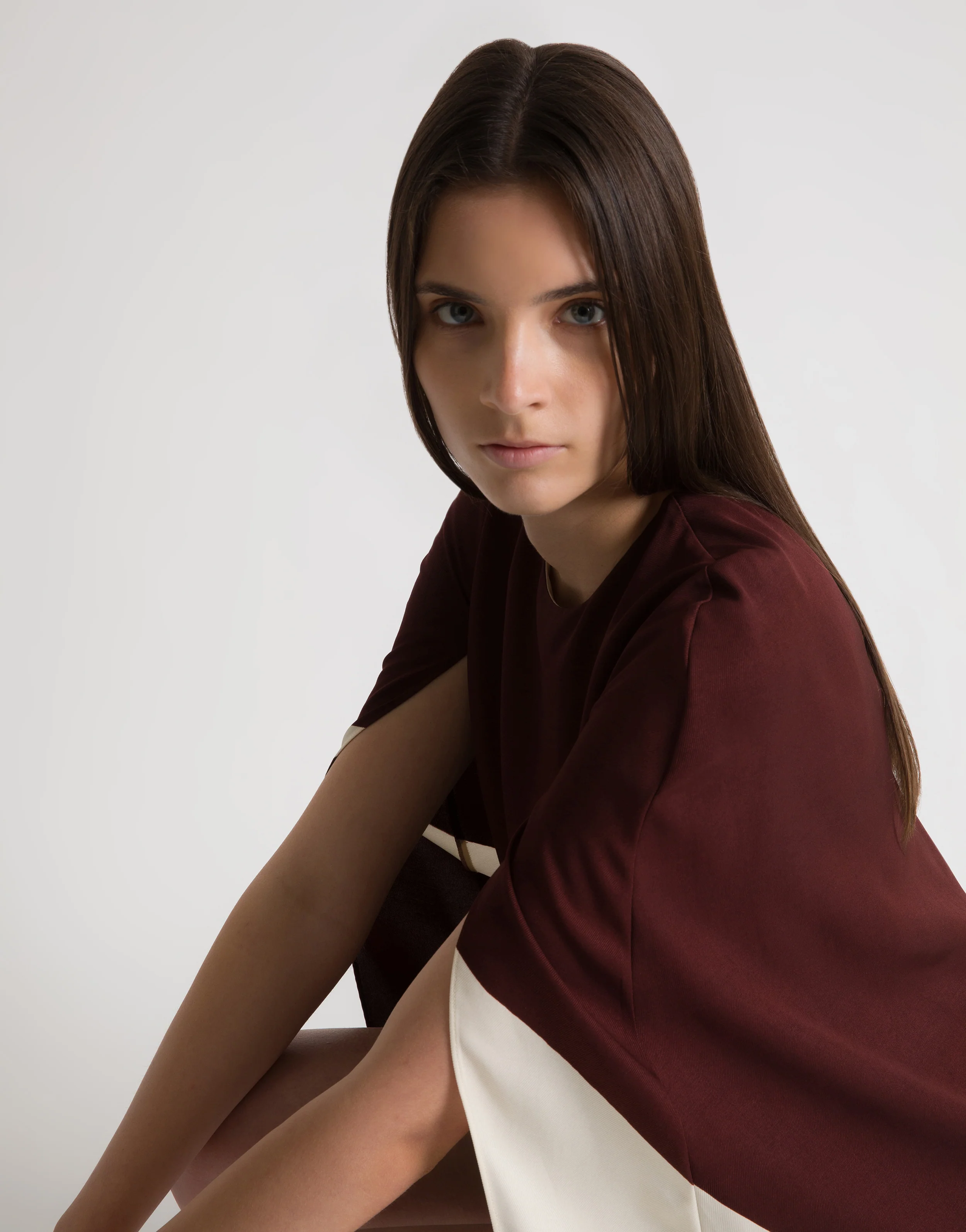 Abito corto in twill stampa foulard - Image 4