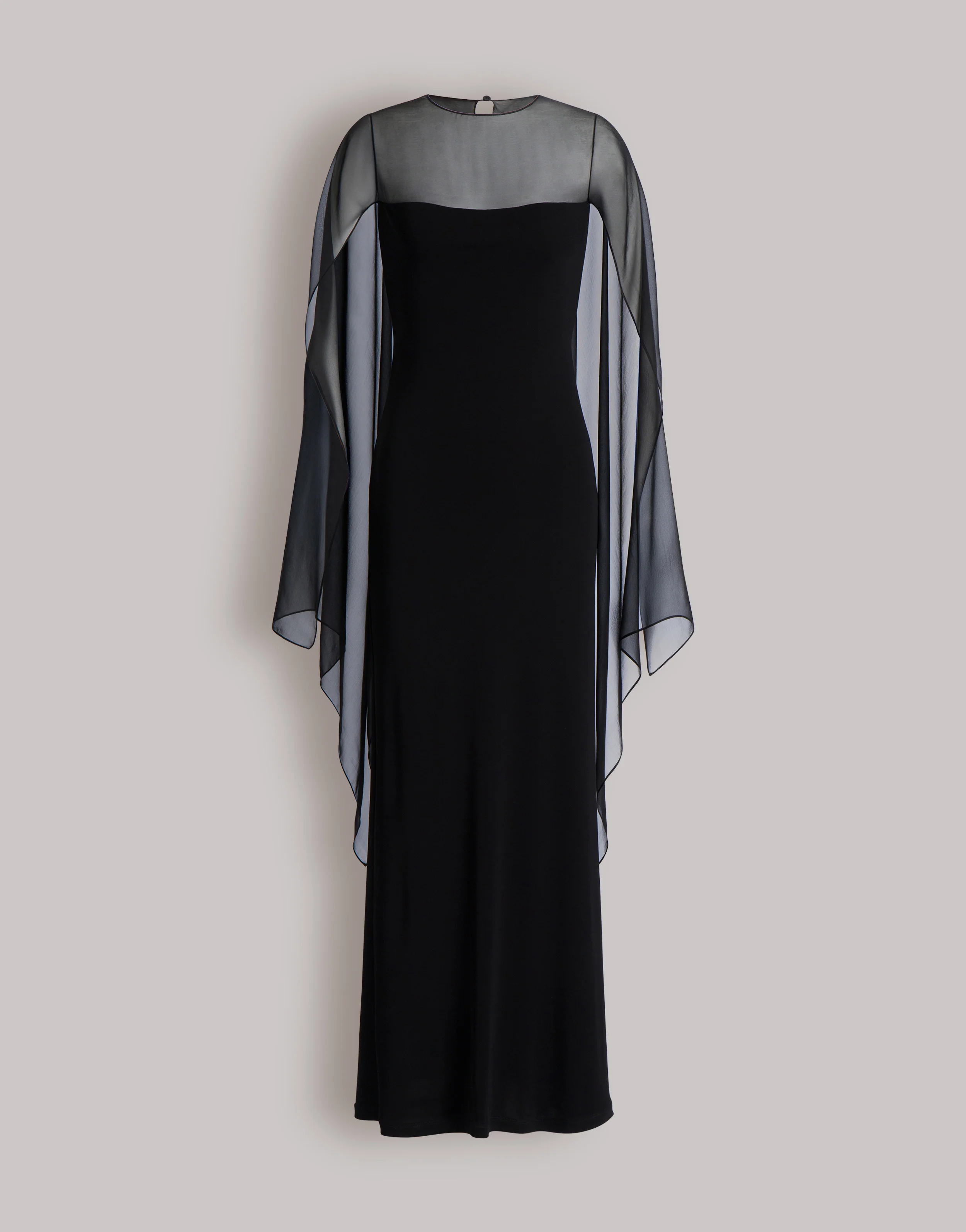 Abito lungo con maniche in chiffon - Image 2