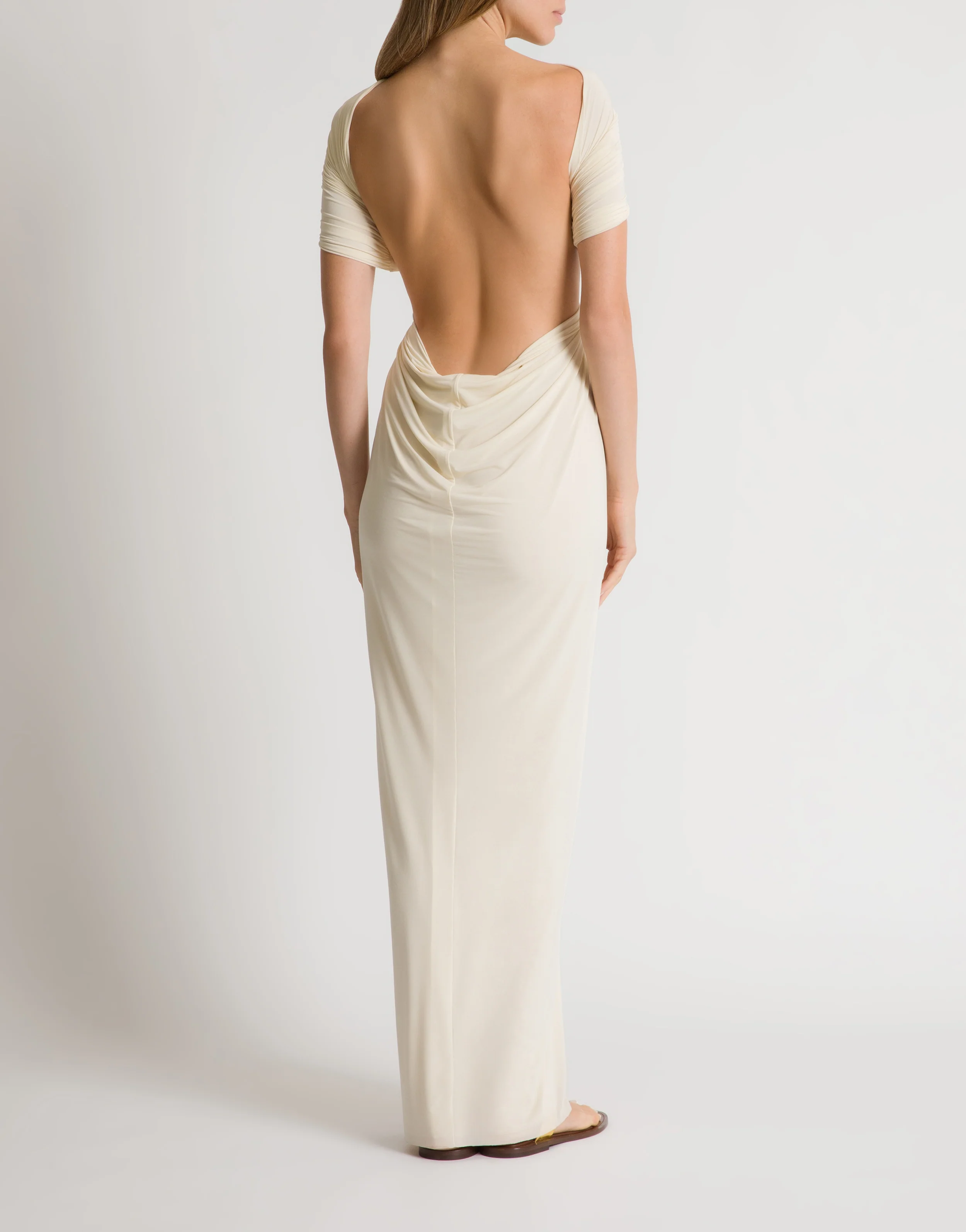Abito lungo in jersey con cut-out - Image 3