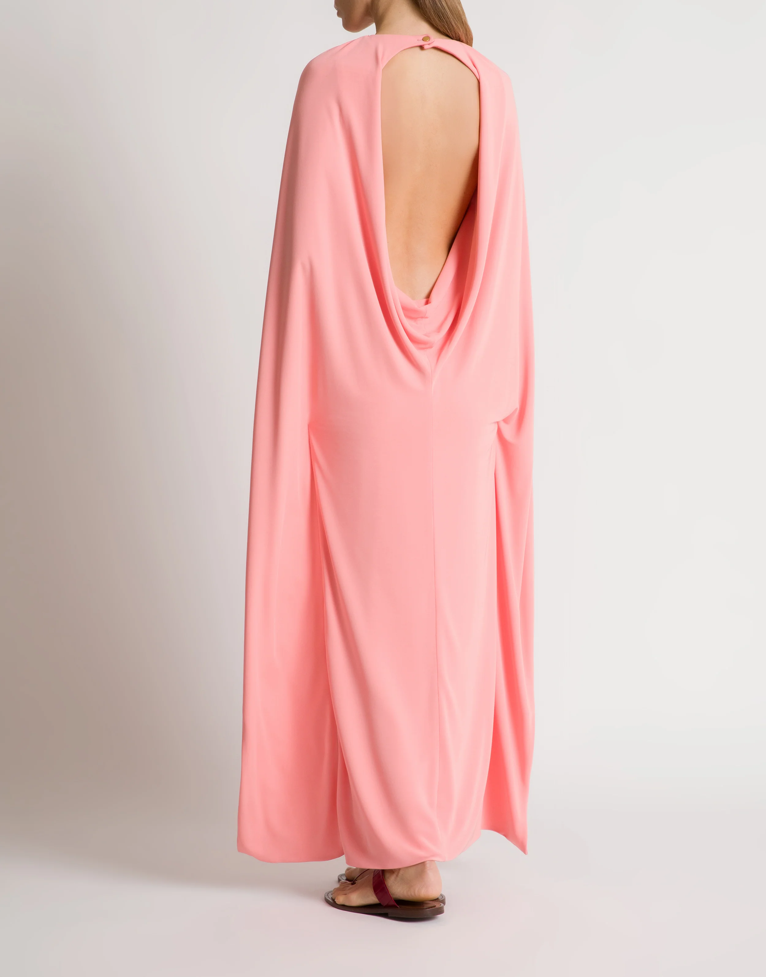 Abito lungo in jersey  con cut out sulla schiena - Image 3