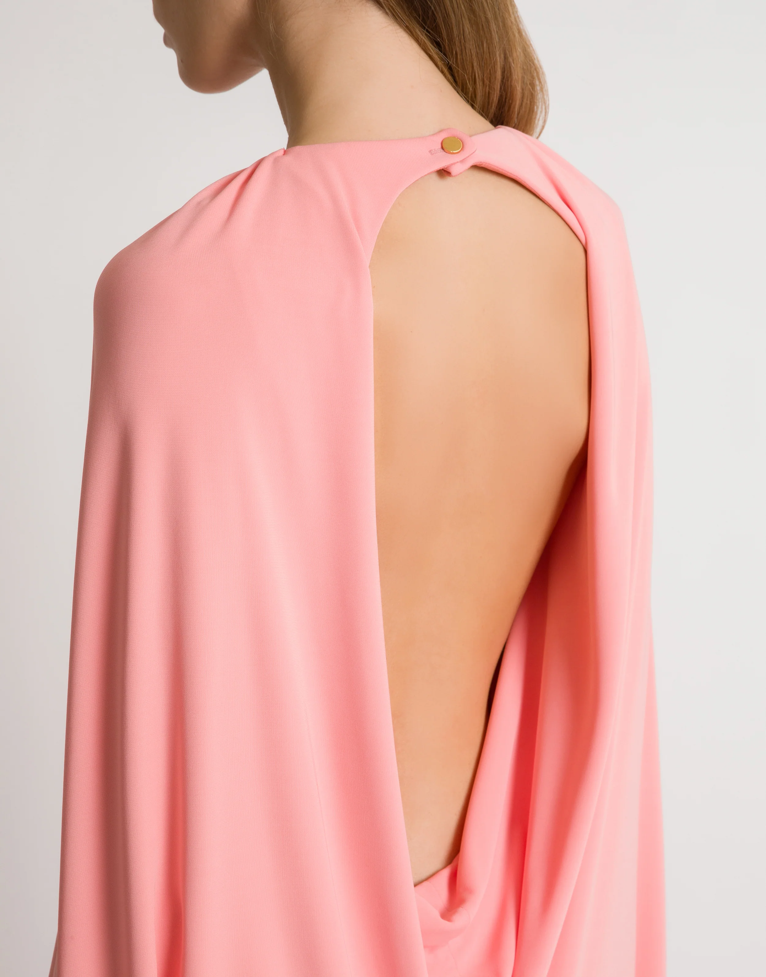 Abito lungo in jersey  con cut out sulla schiena - Image 4