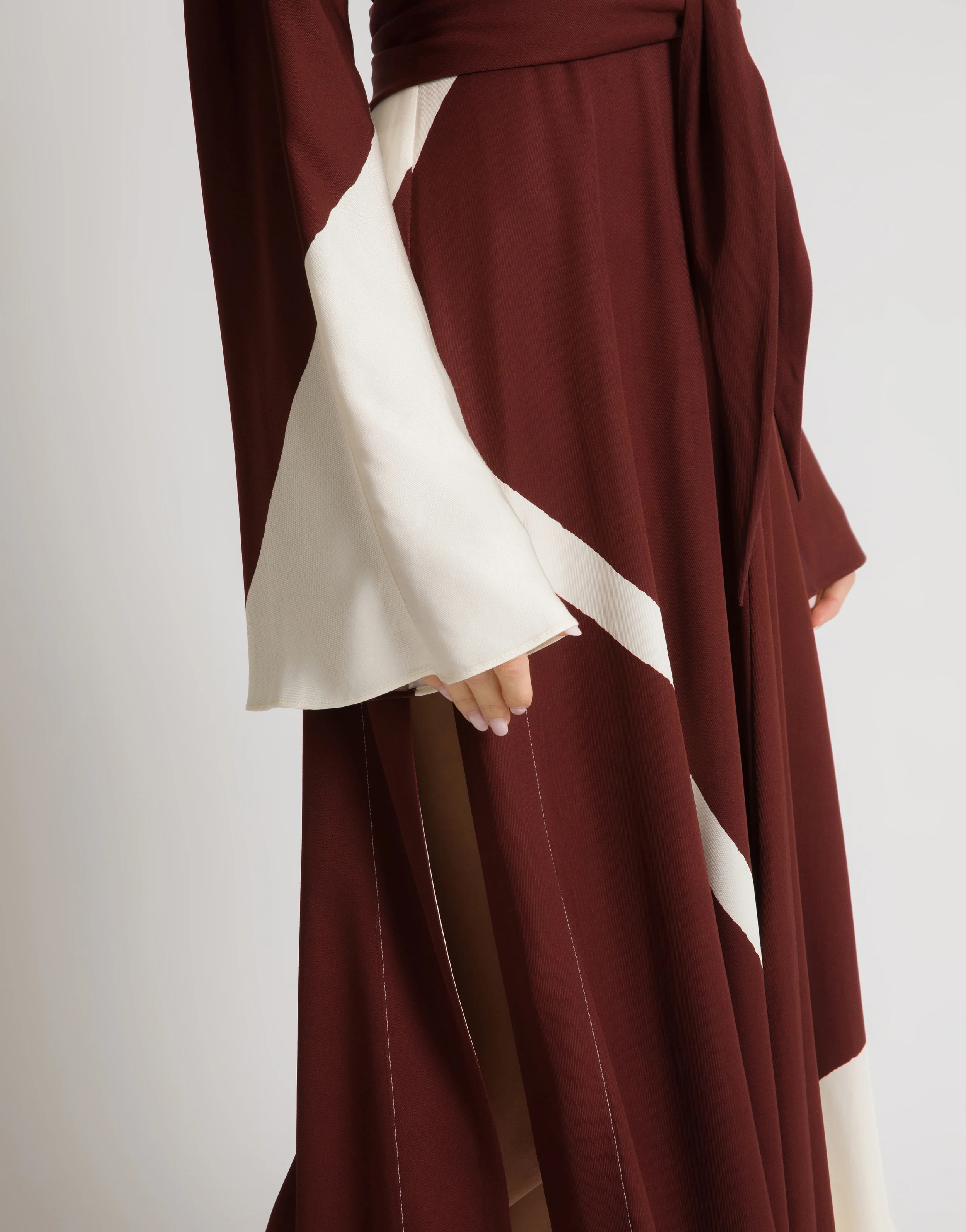 Abito lungo stampato in twill di viscosa - Image 4