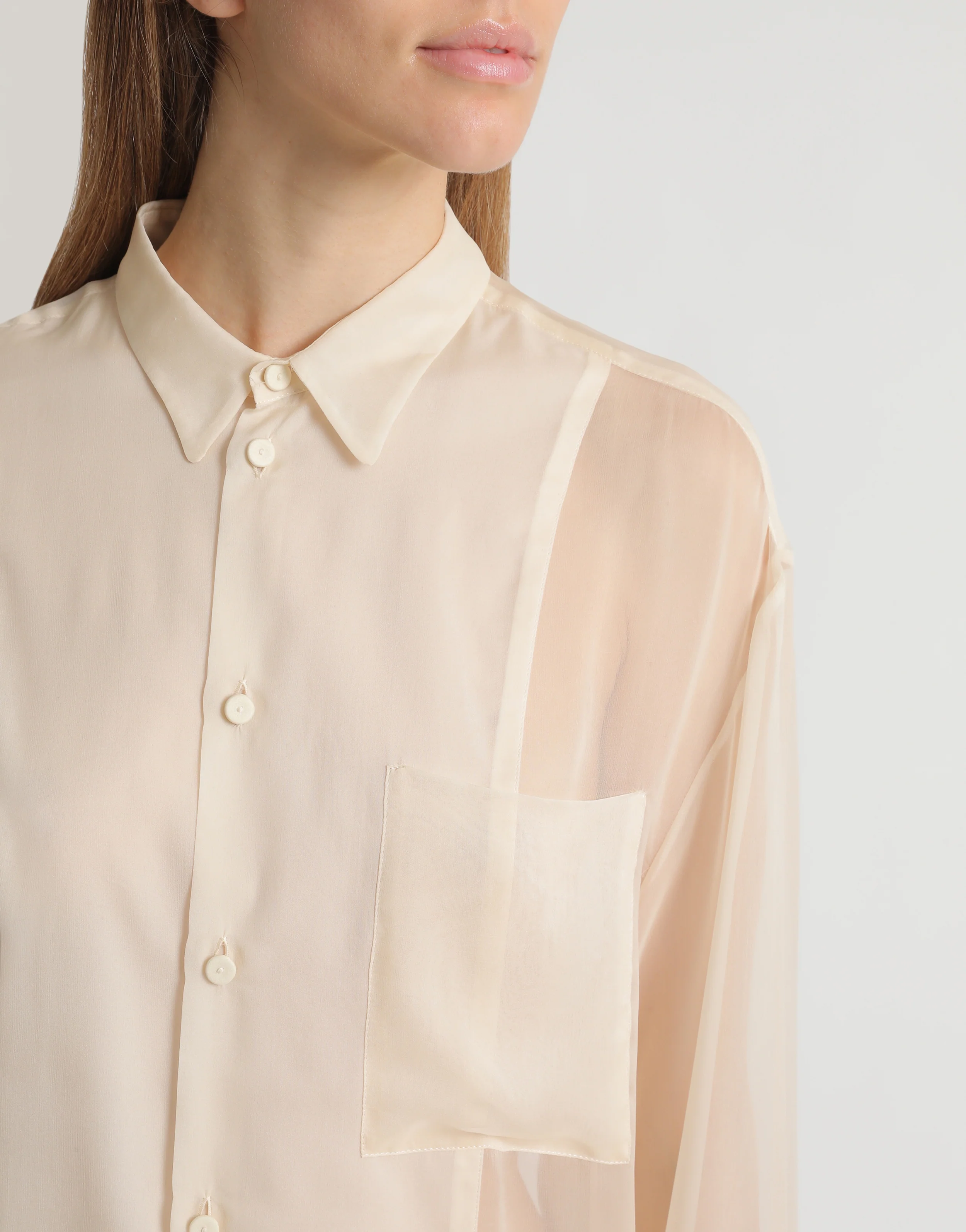Camicia in chiffon trasparente - Image 4