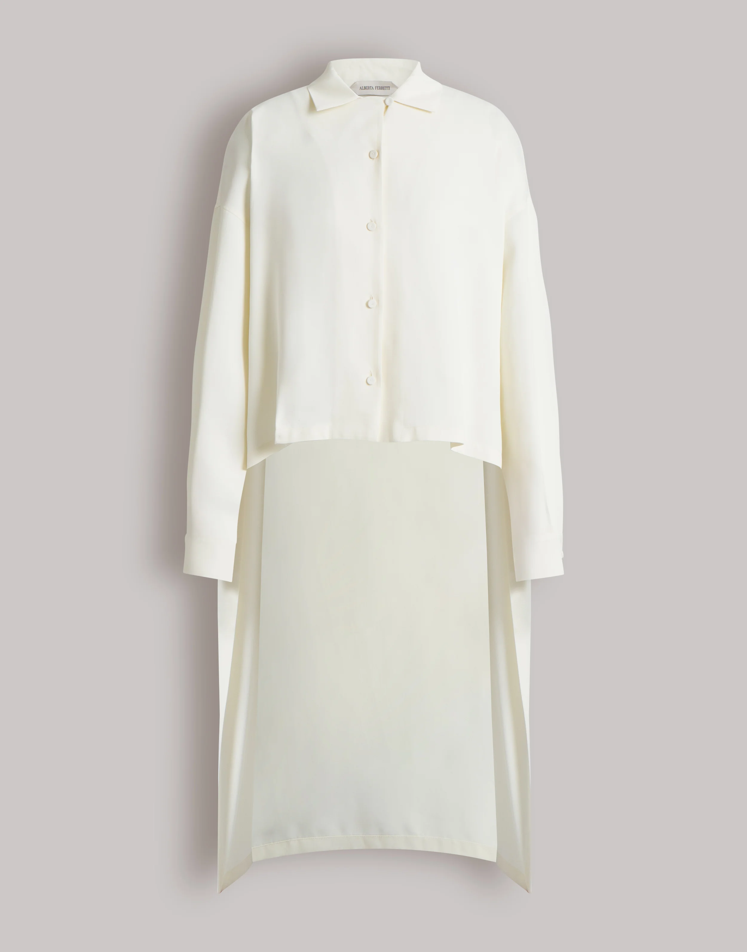 Camicia in crêpe fluido