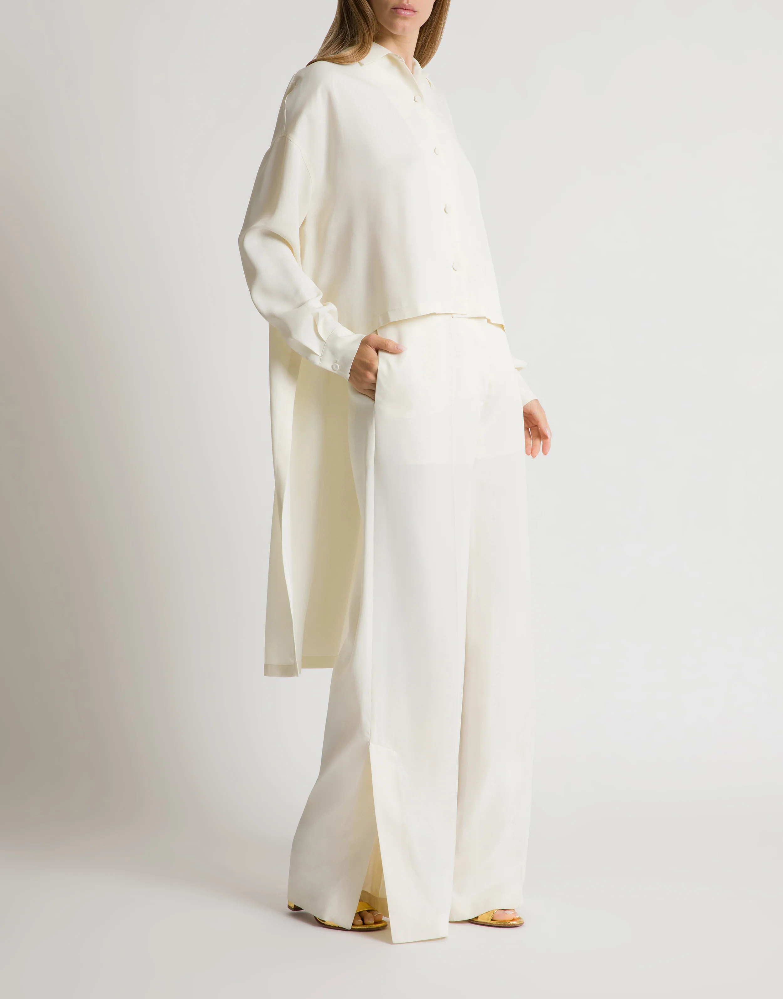 Camicia in crêpe fluido - Image 2