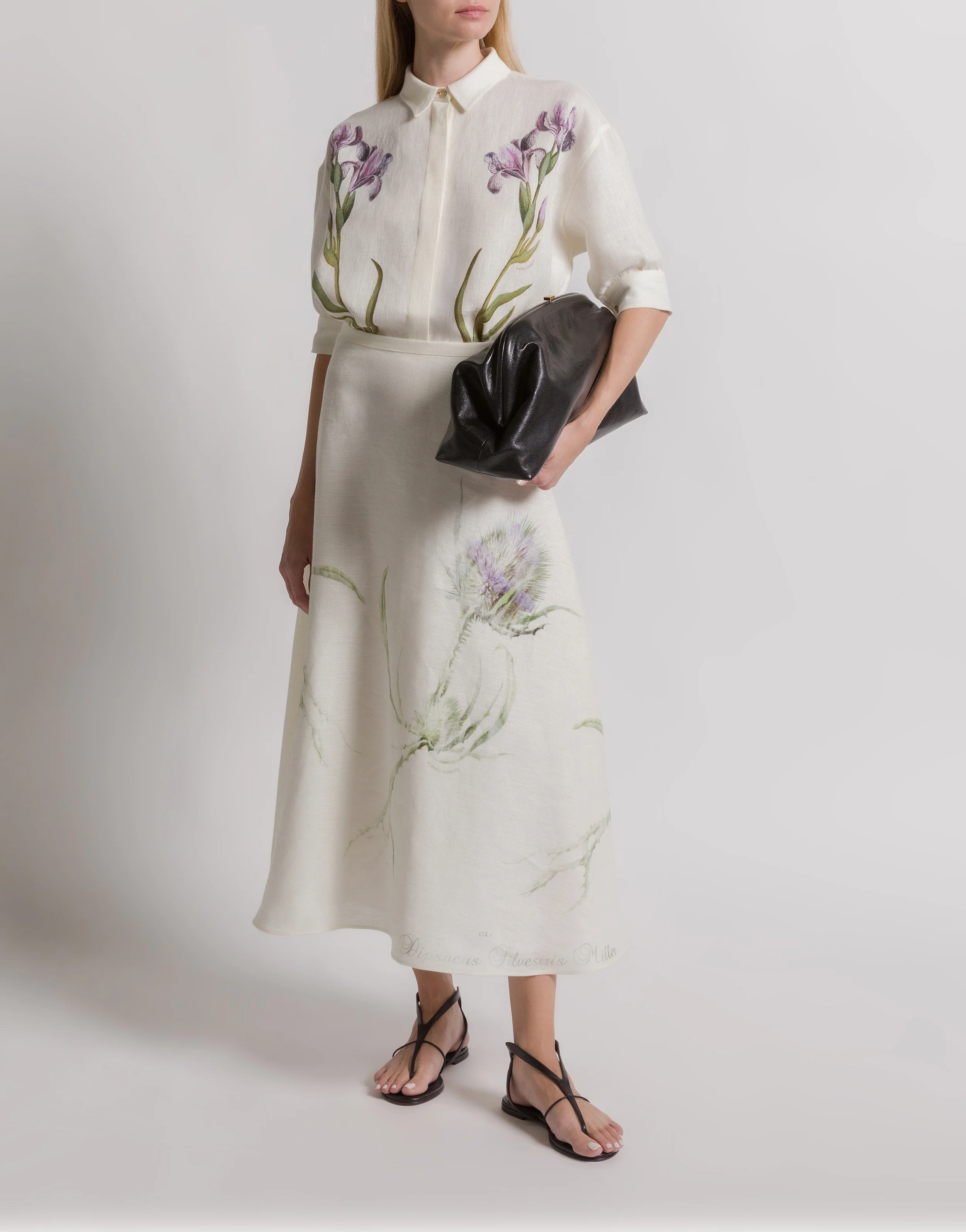 Camicia in lino con stampa floreale - Image 2