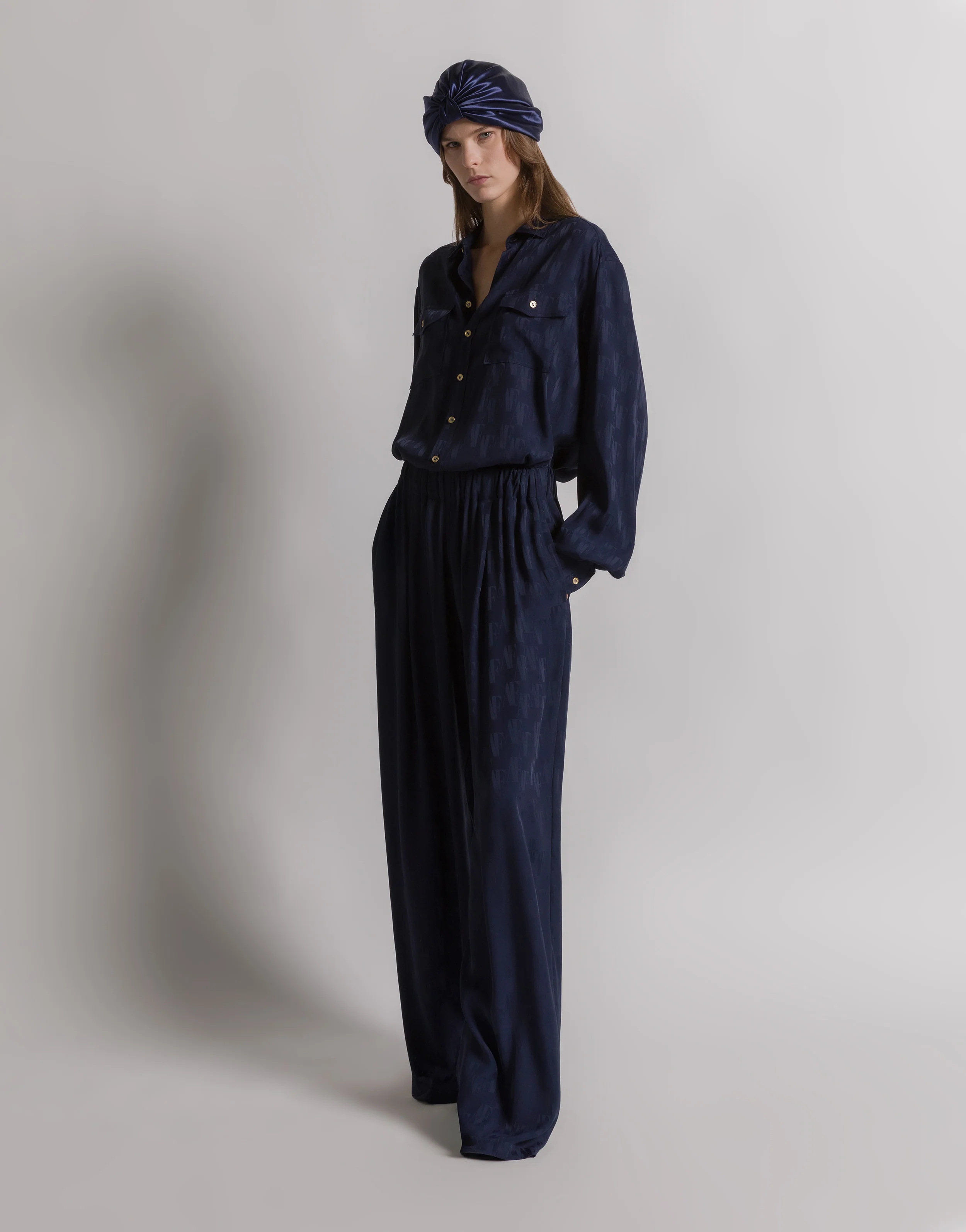 Camicia in seta con monogramma AF - Image 2