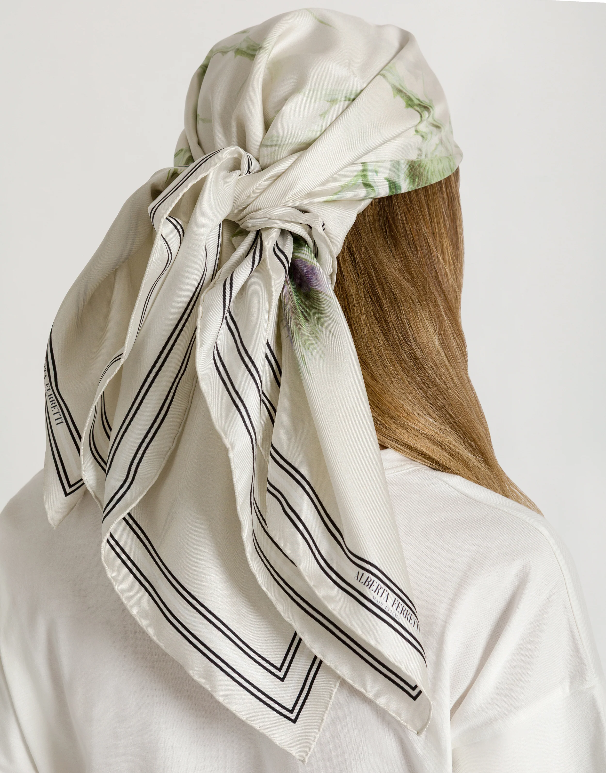 Foulard in seta con stampa a cardo - Image 3
