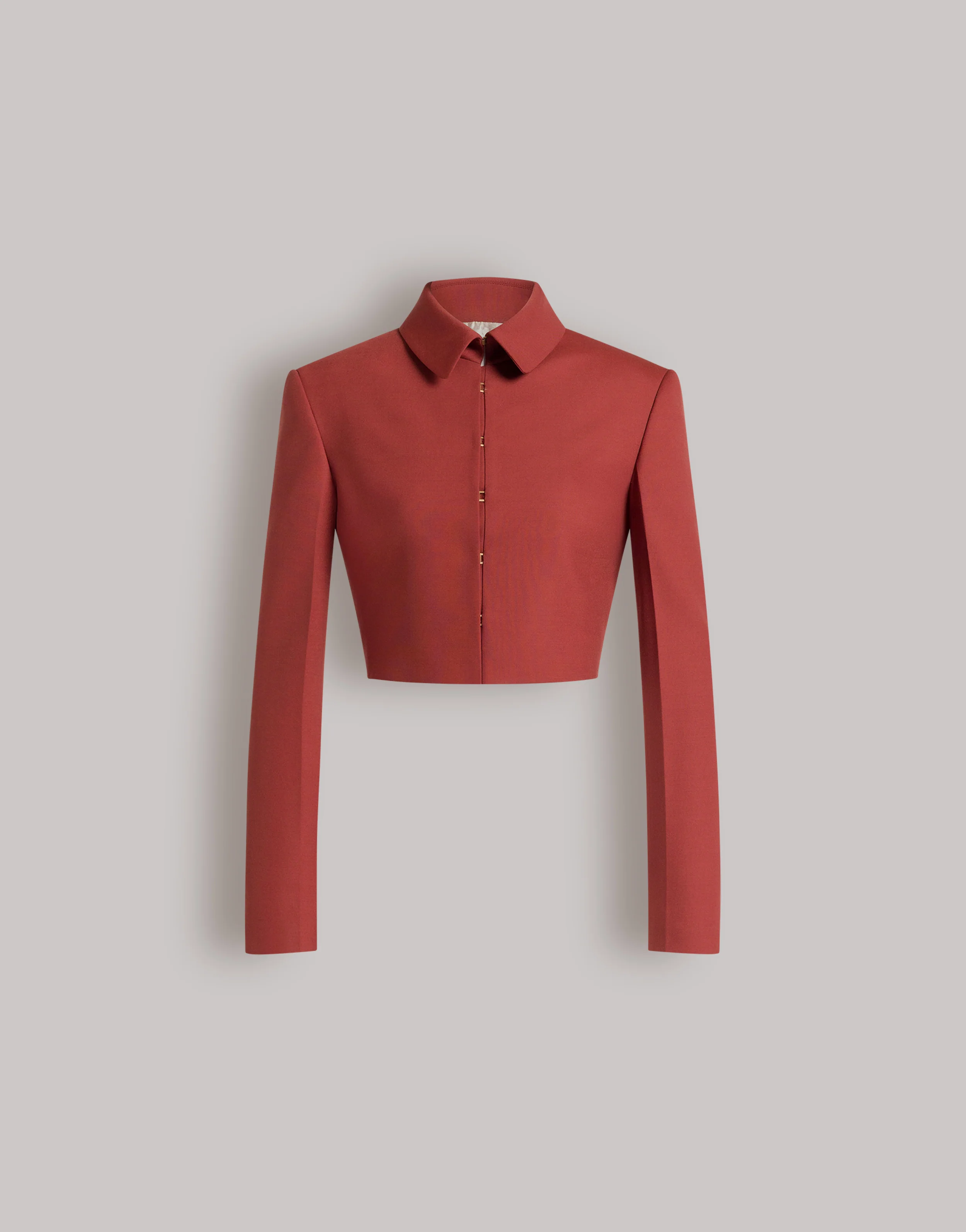 Giacca cropped in lana tropicale 