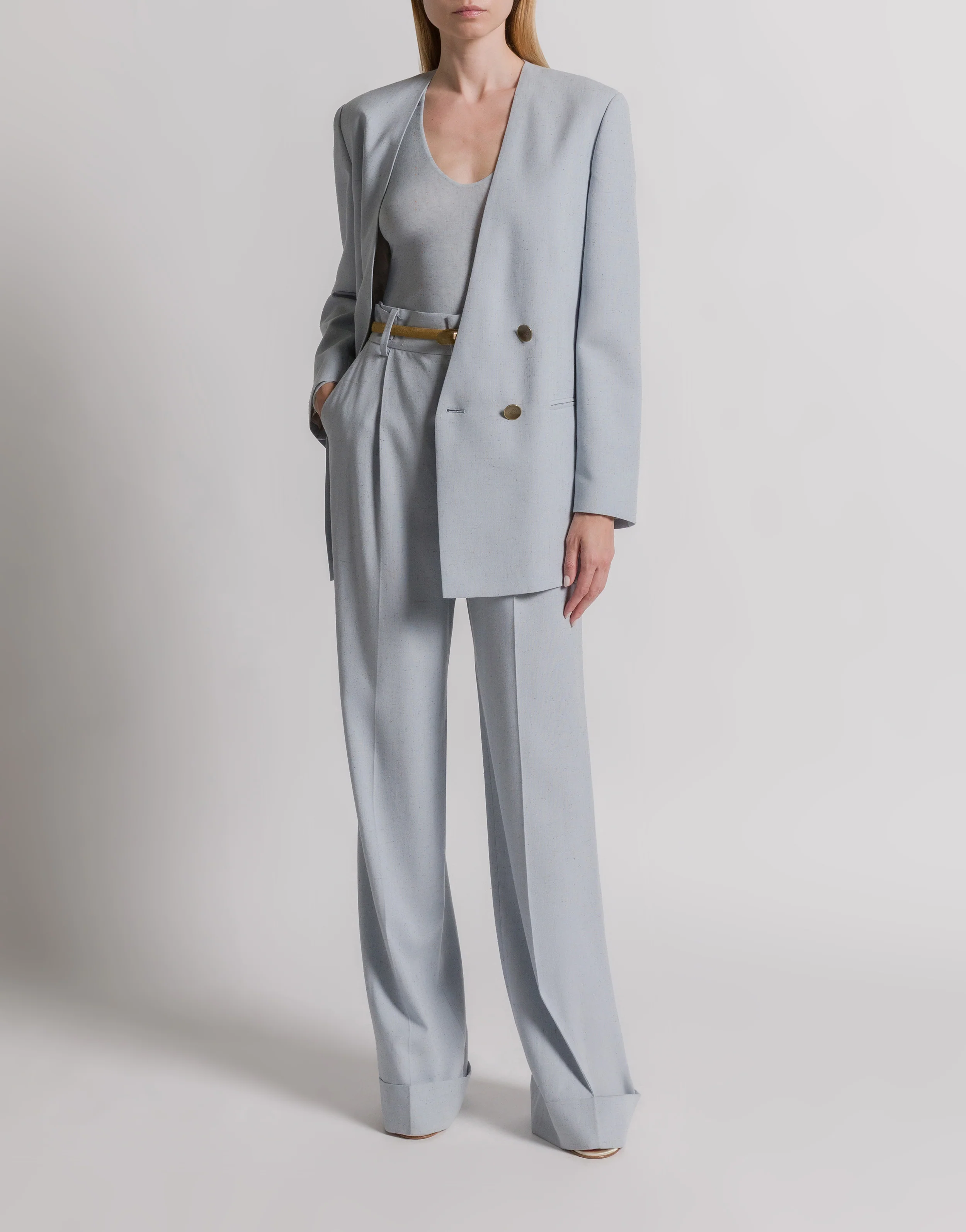 Giacca doppiopetto in tweed - Image 2