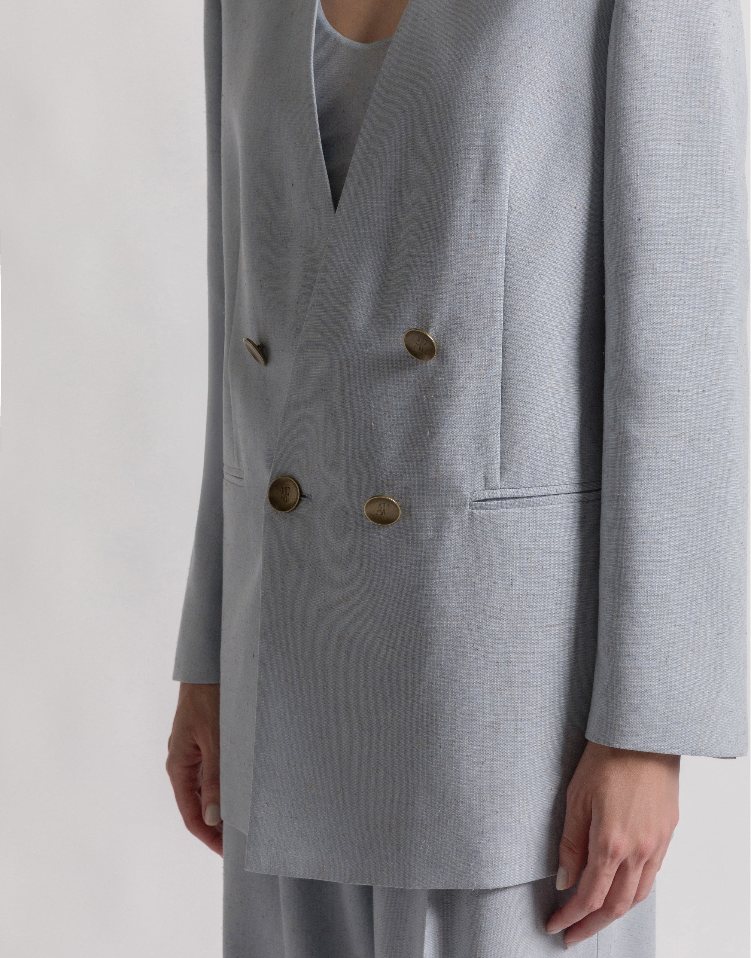 Giacca doppiopetto in tweed - Image 4
