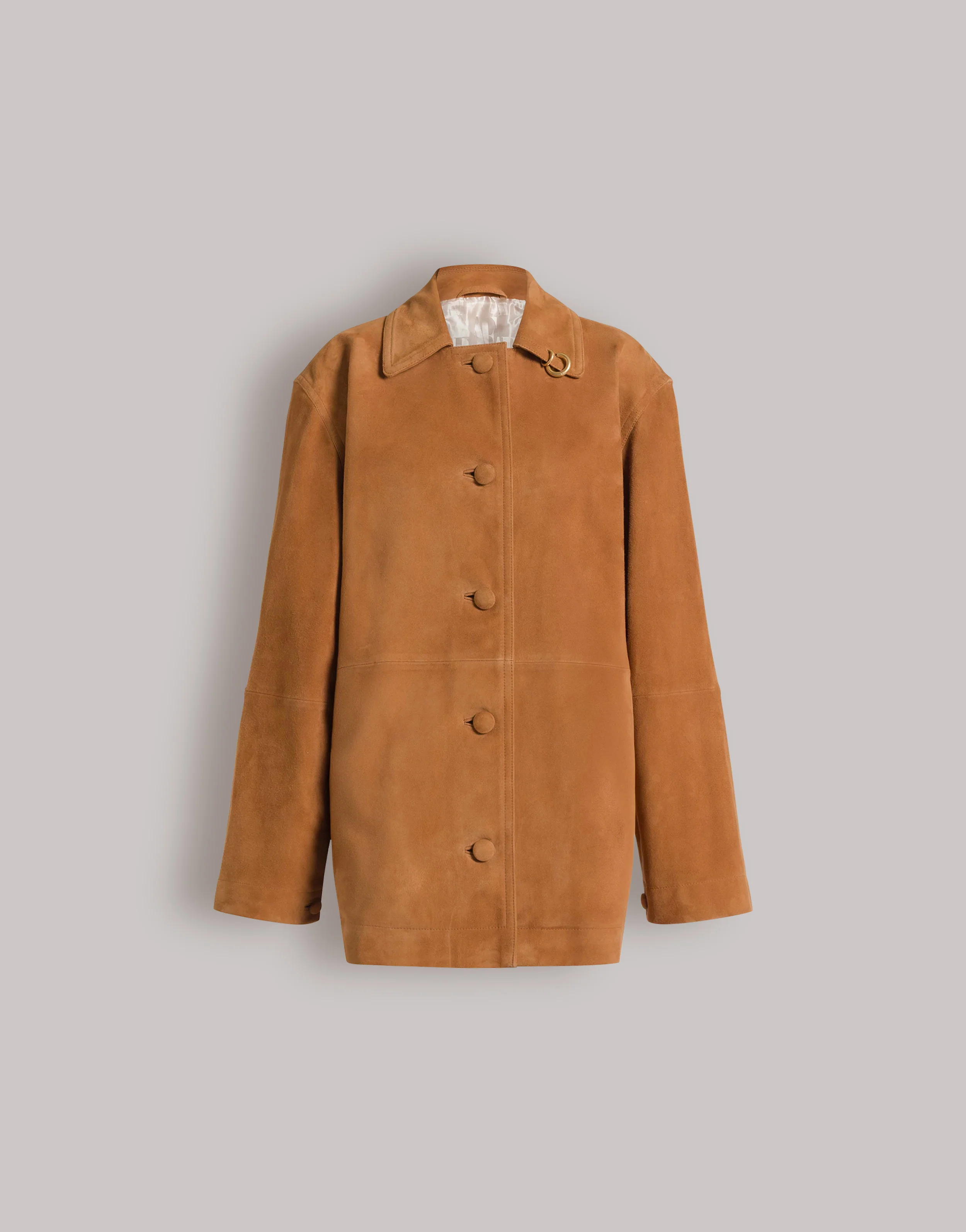 Giacca in pelle scamosciata