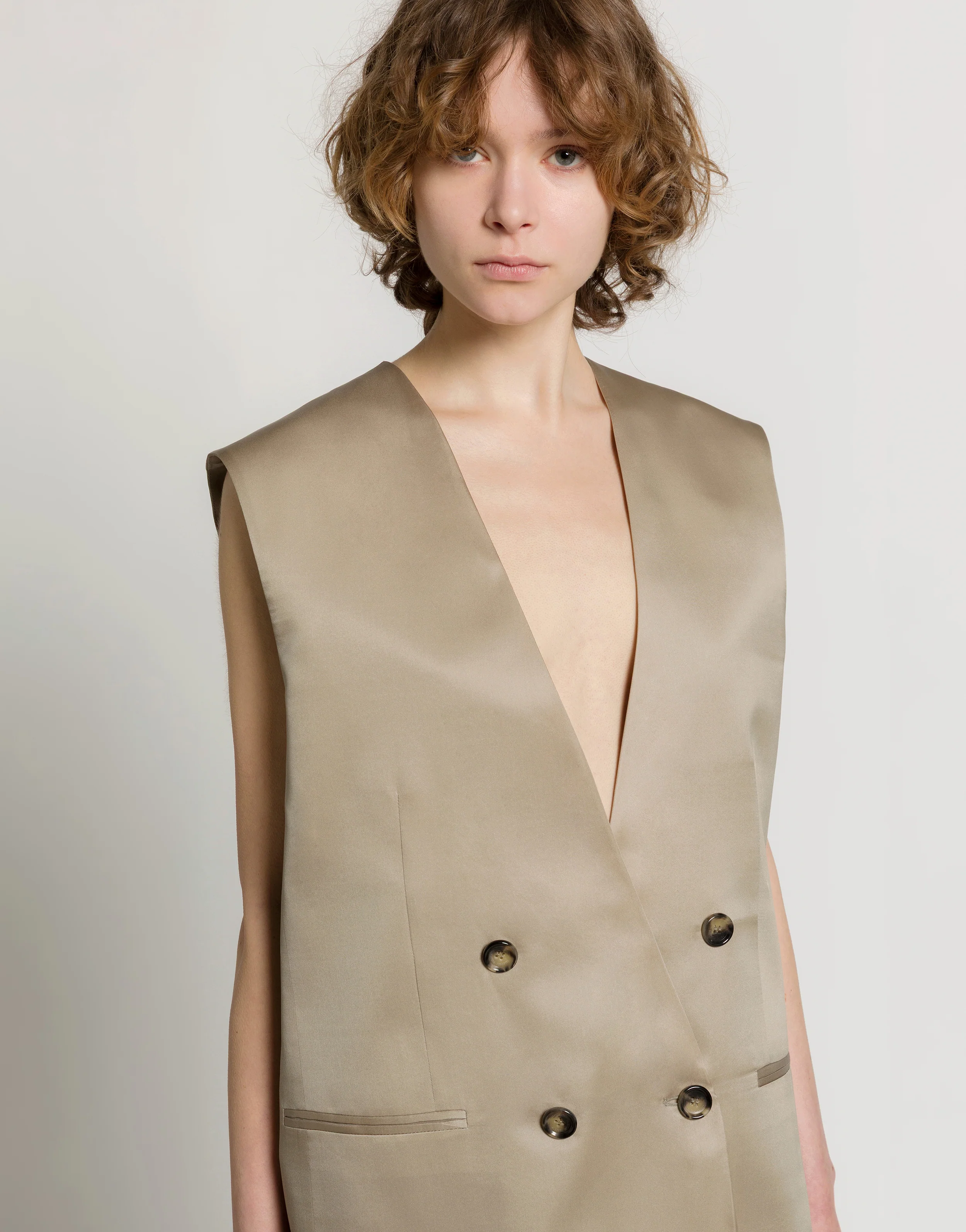 Gilet doppiopetto oversize