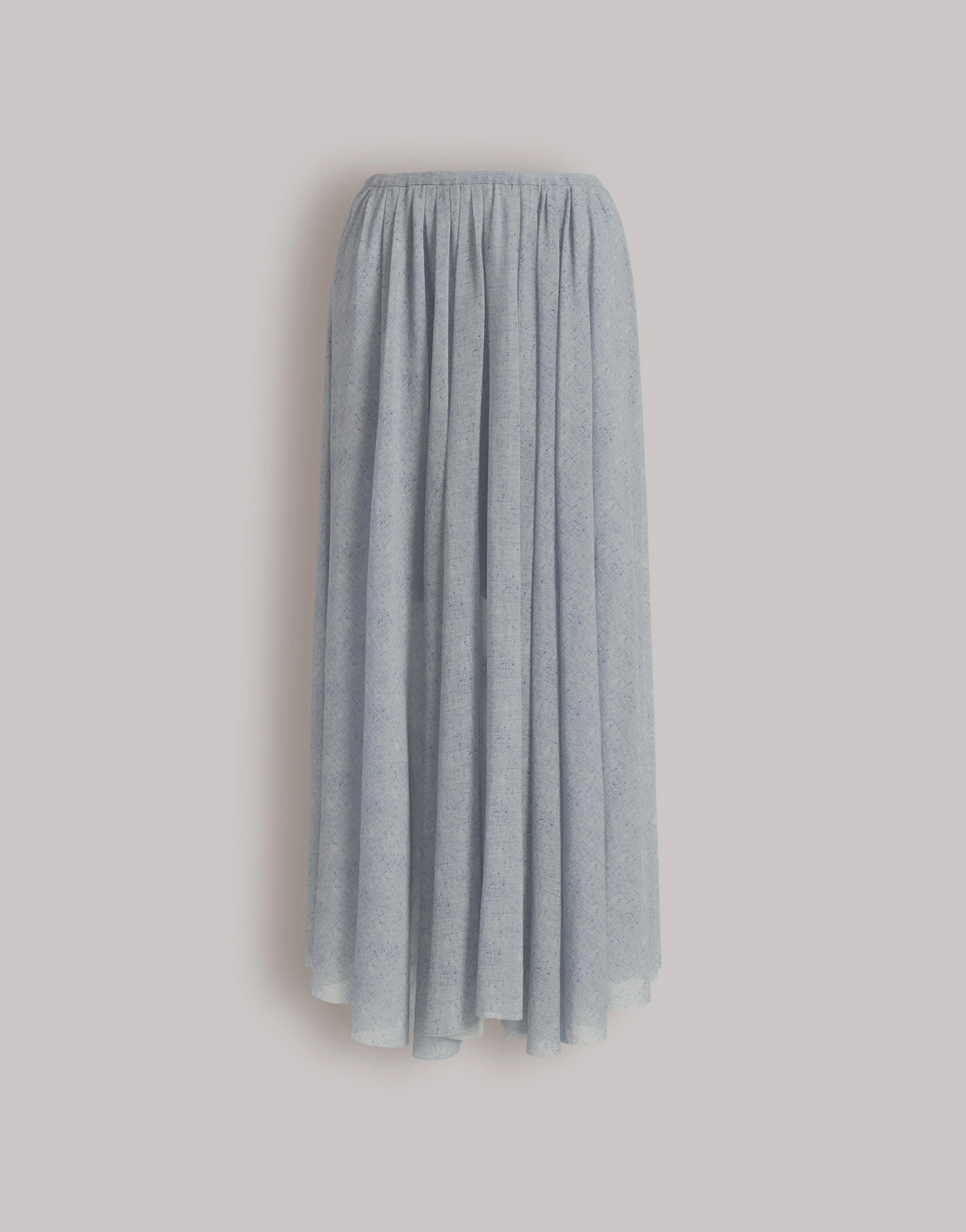 Gonna a pieghe in tulle stampato