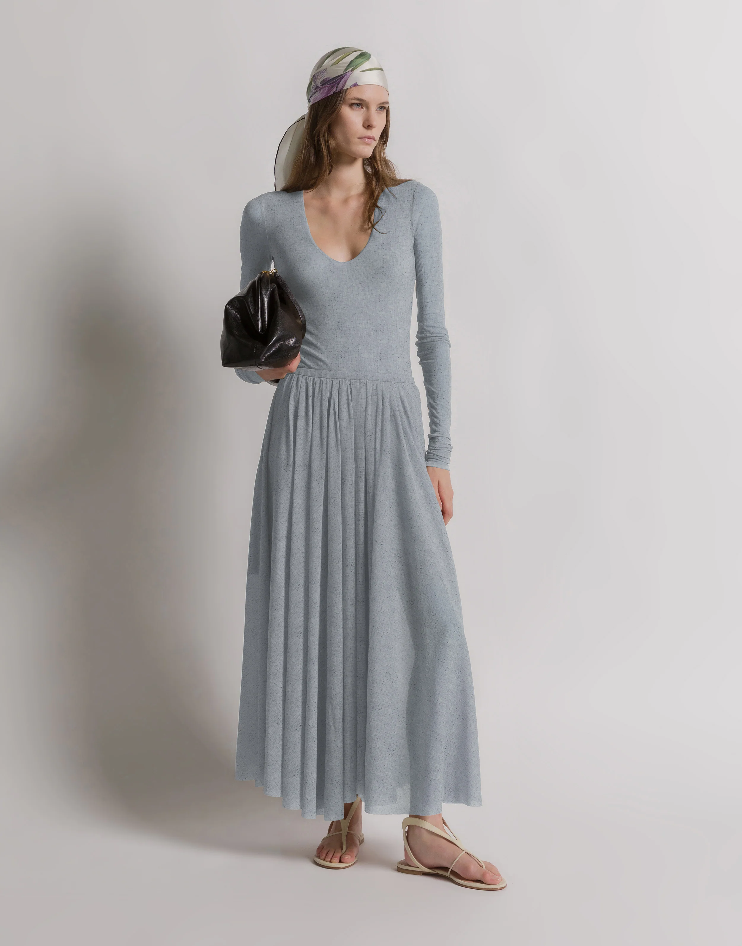 Gonna a pieghe in tulle stampato - Image 2
