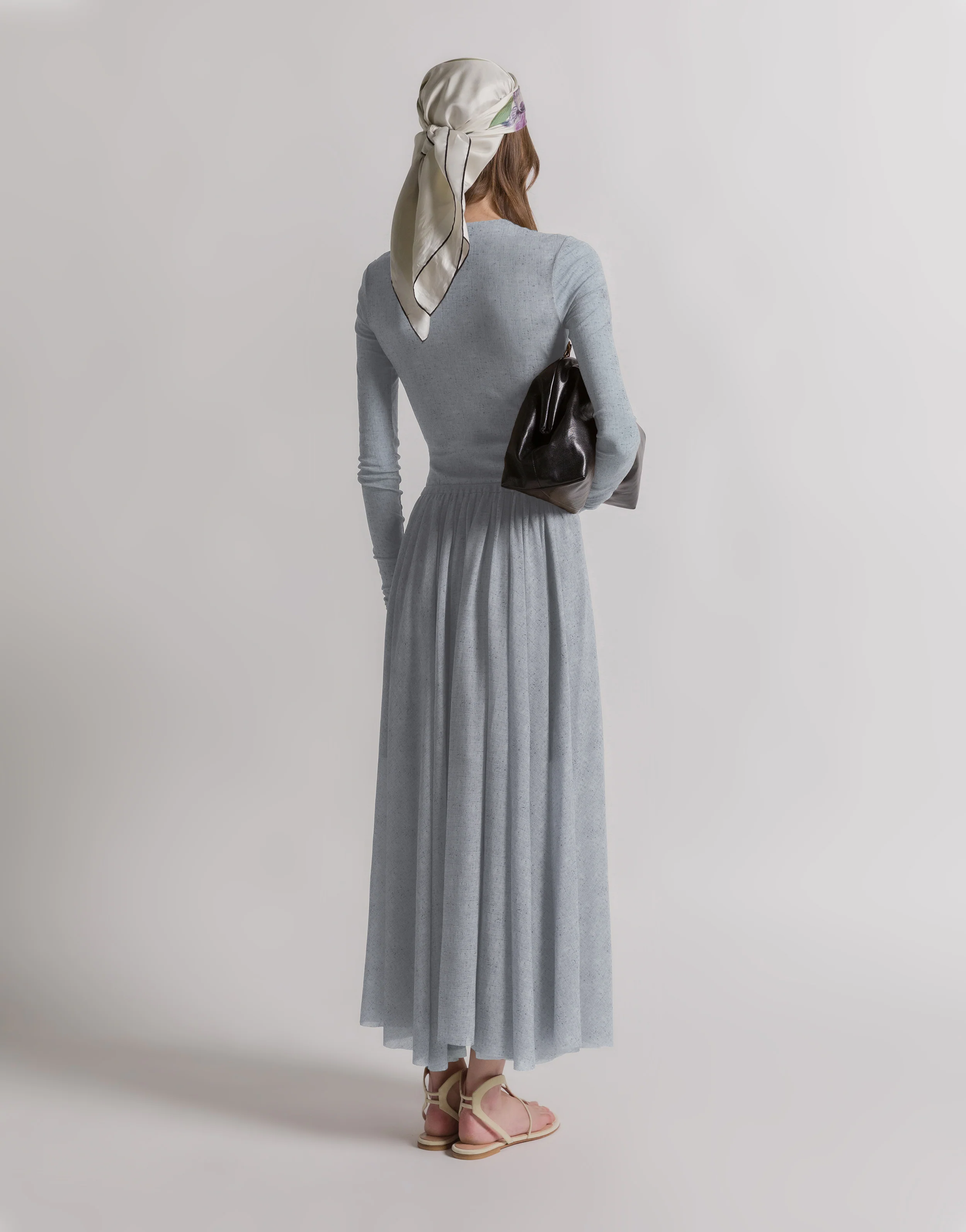 Gonna a pieghe in tulle stampato - Image 3