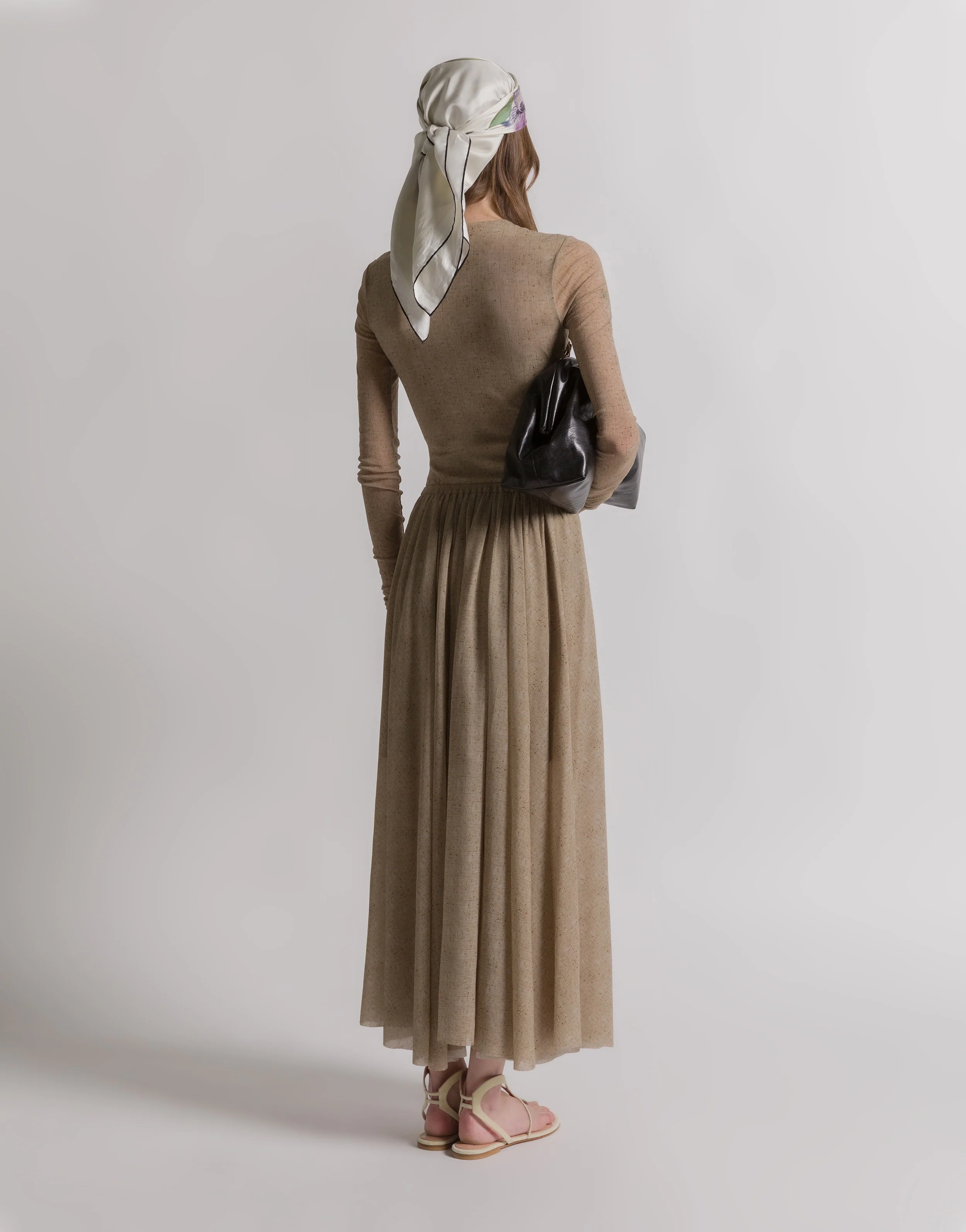 Gonna a pieghe in tulle stampato - Image 2