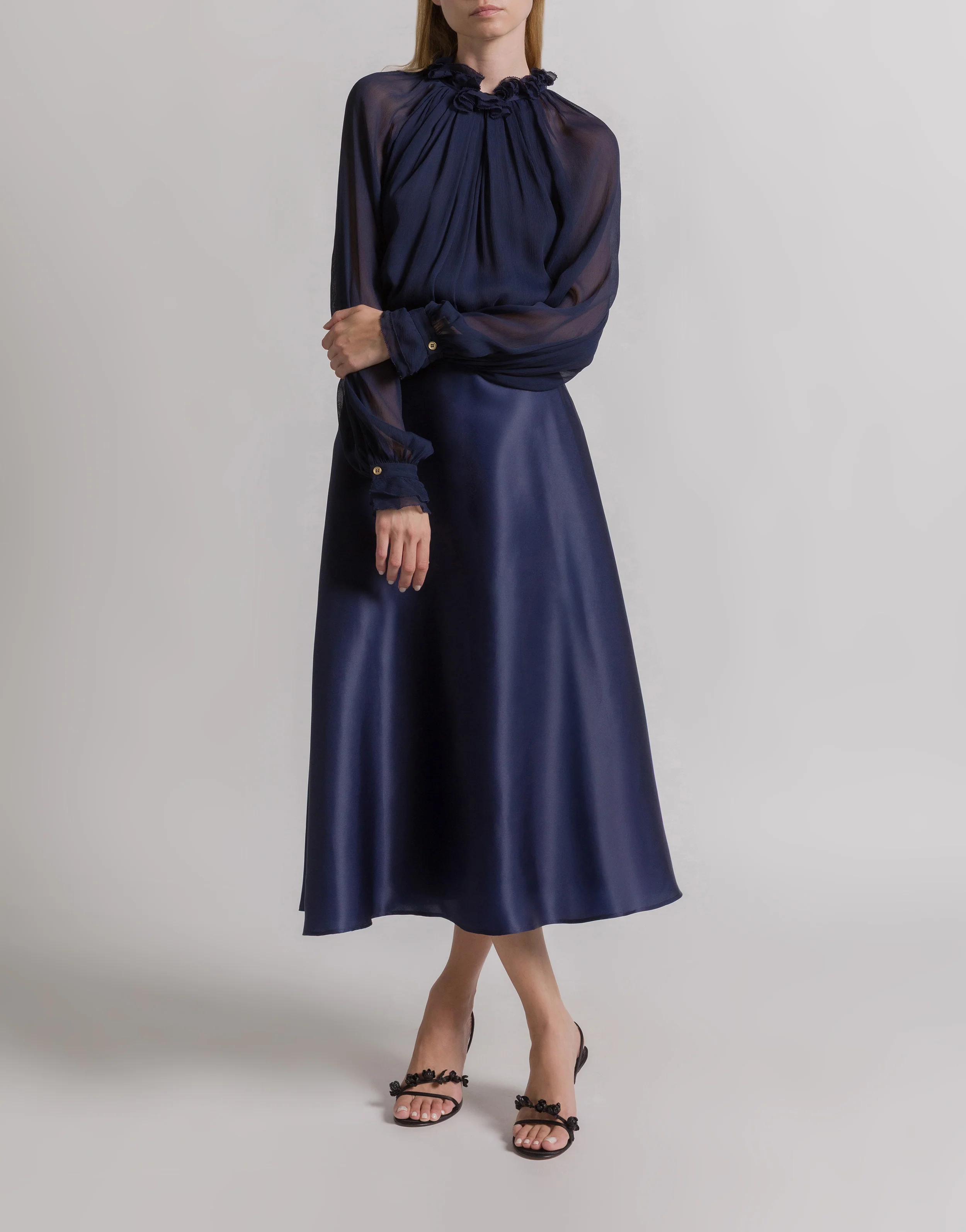 Gonna a ruota in organza di seta - Image 2