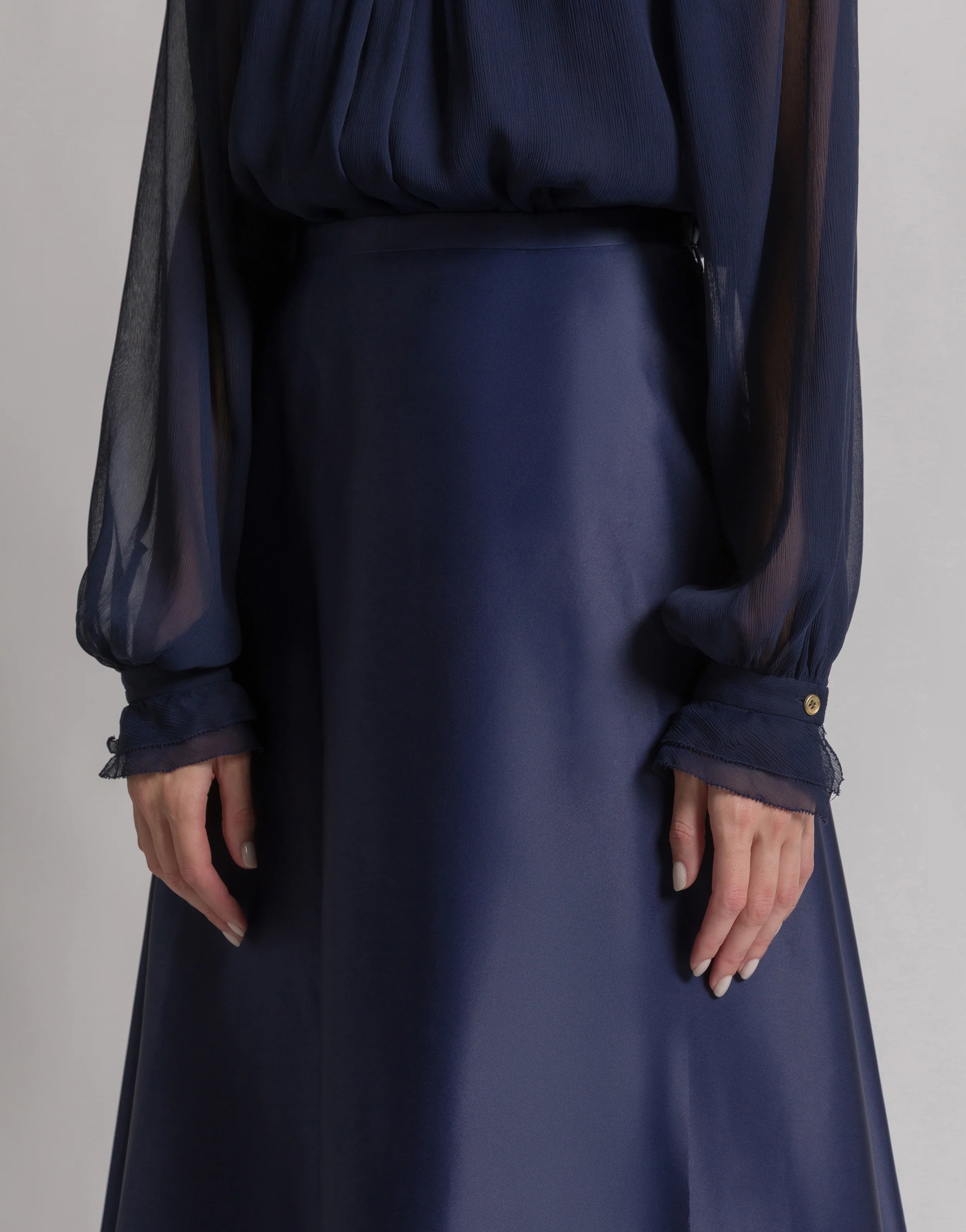Gonna a ruota in organza di seta - Image 4