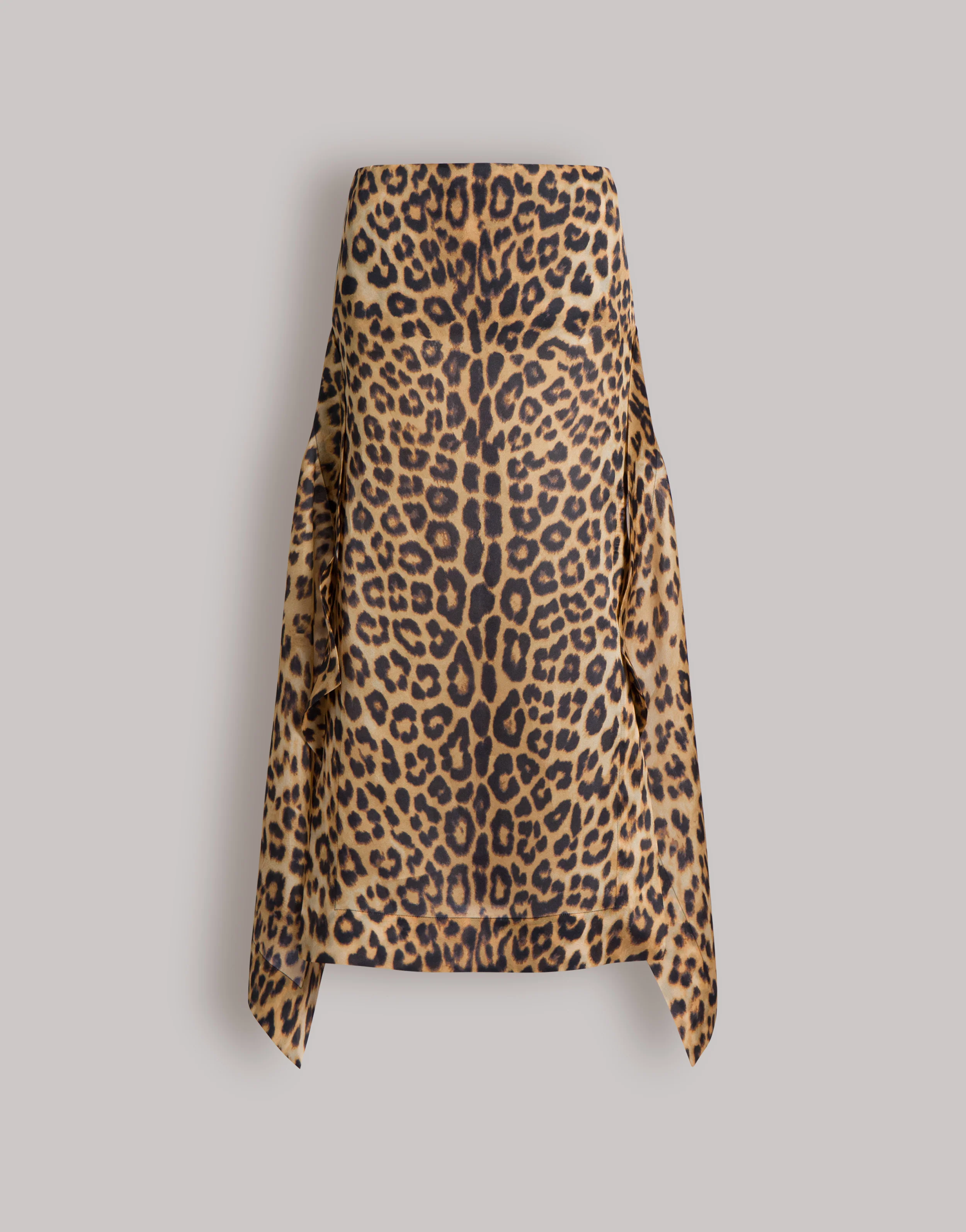 Gonna lunga in seta con stampa leopardata - Image 4