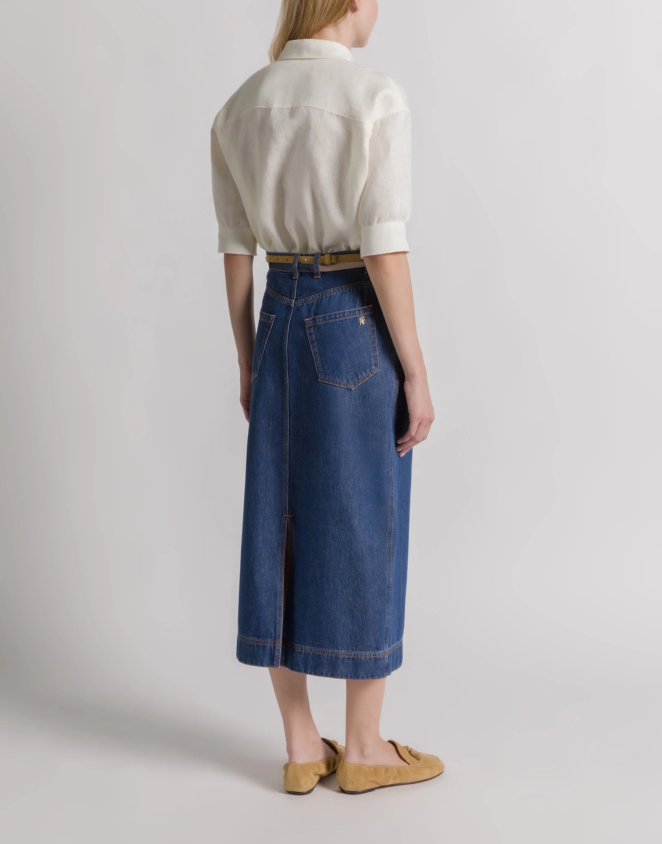 Gonna midi in denim - Image 3