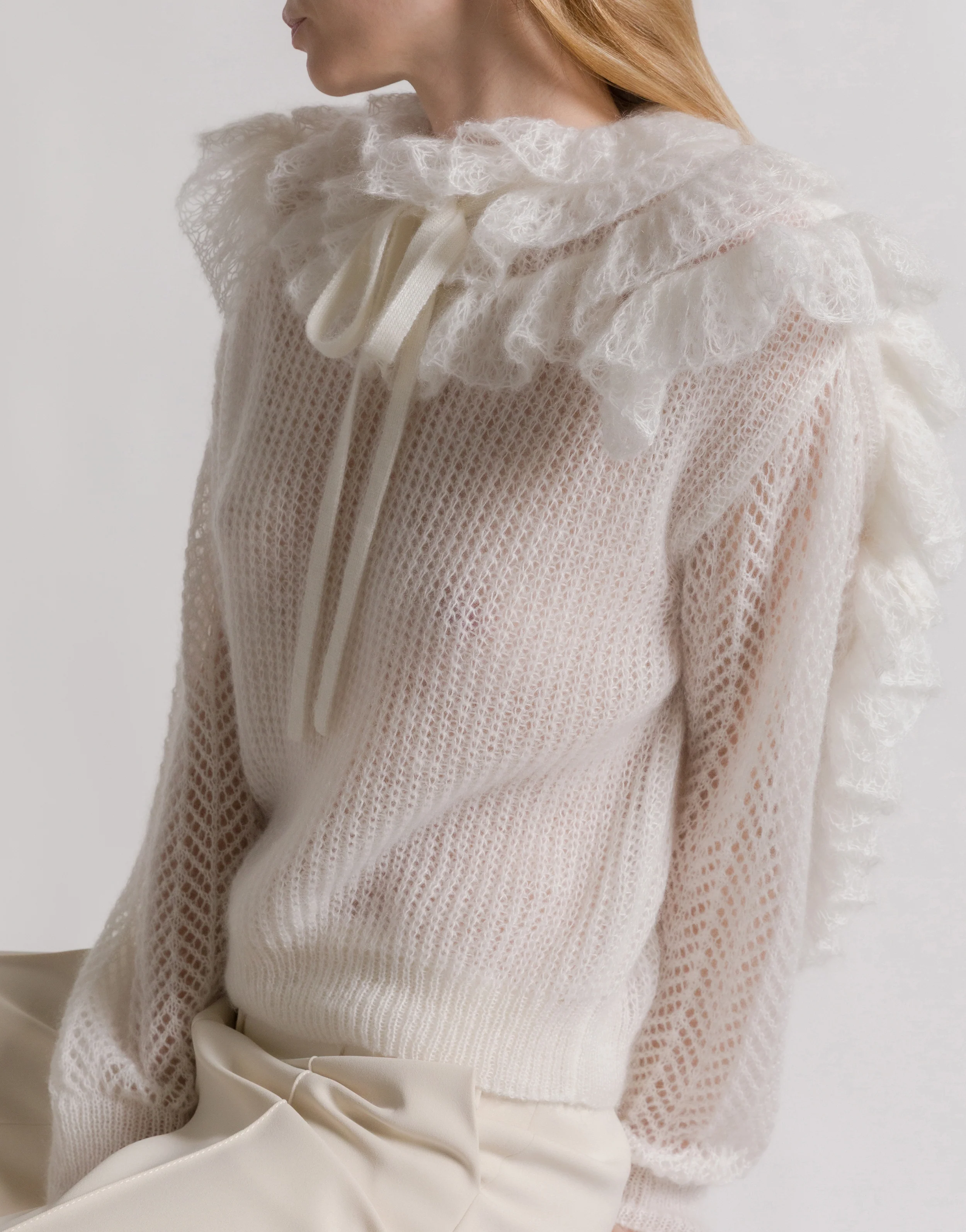 Maglione con volant in mohair - Image 4