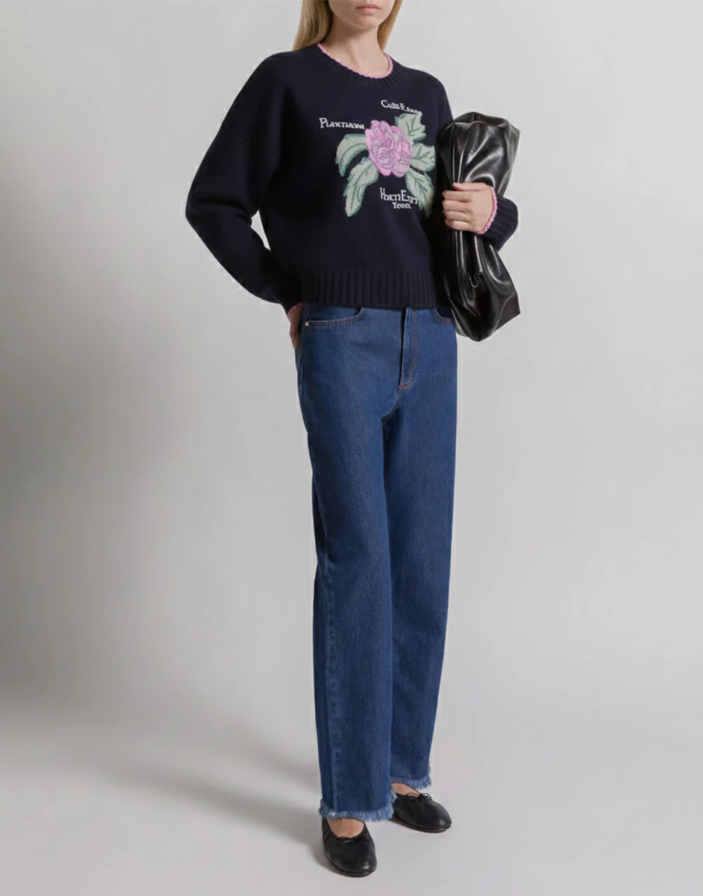 Maglione in cashmere ricamato Herbarium - Image 2