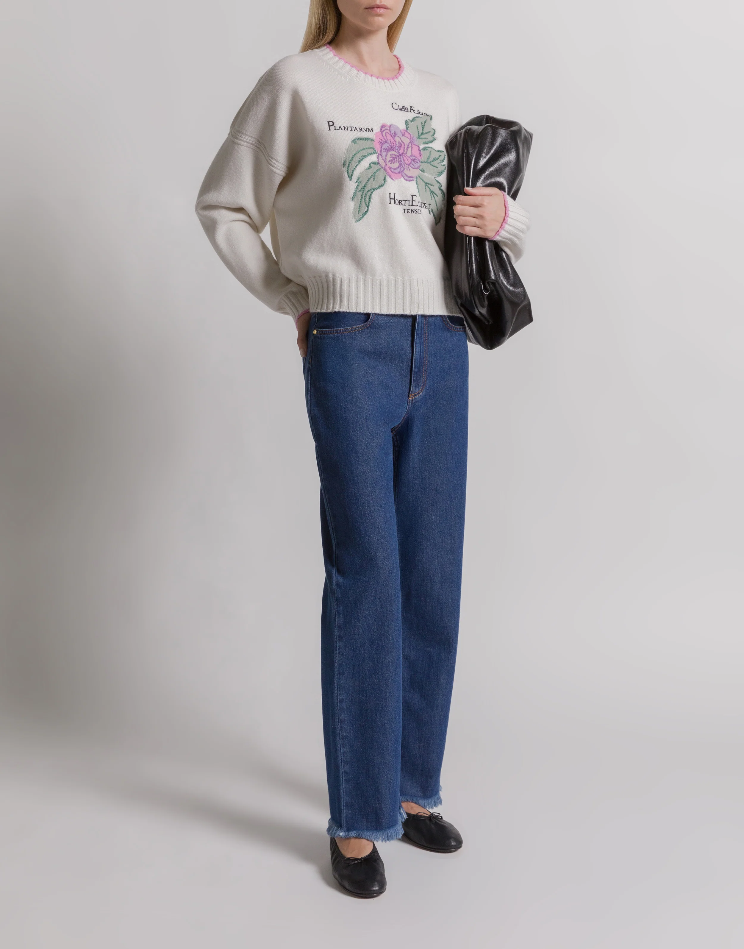 Maglione in cashmere ricamato Herbarium - Image 2