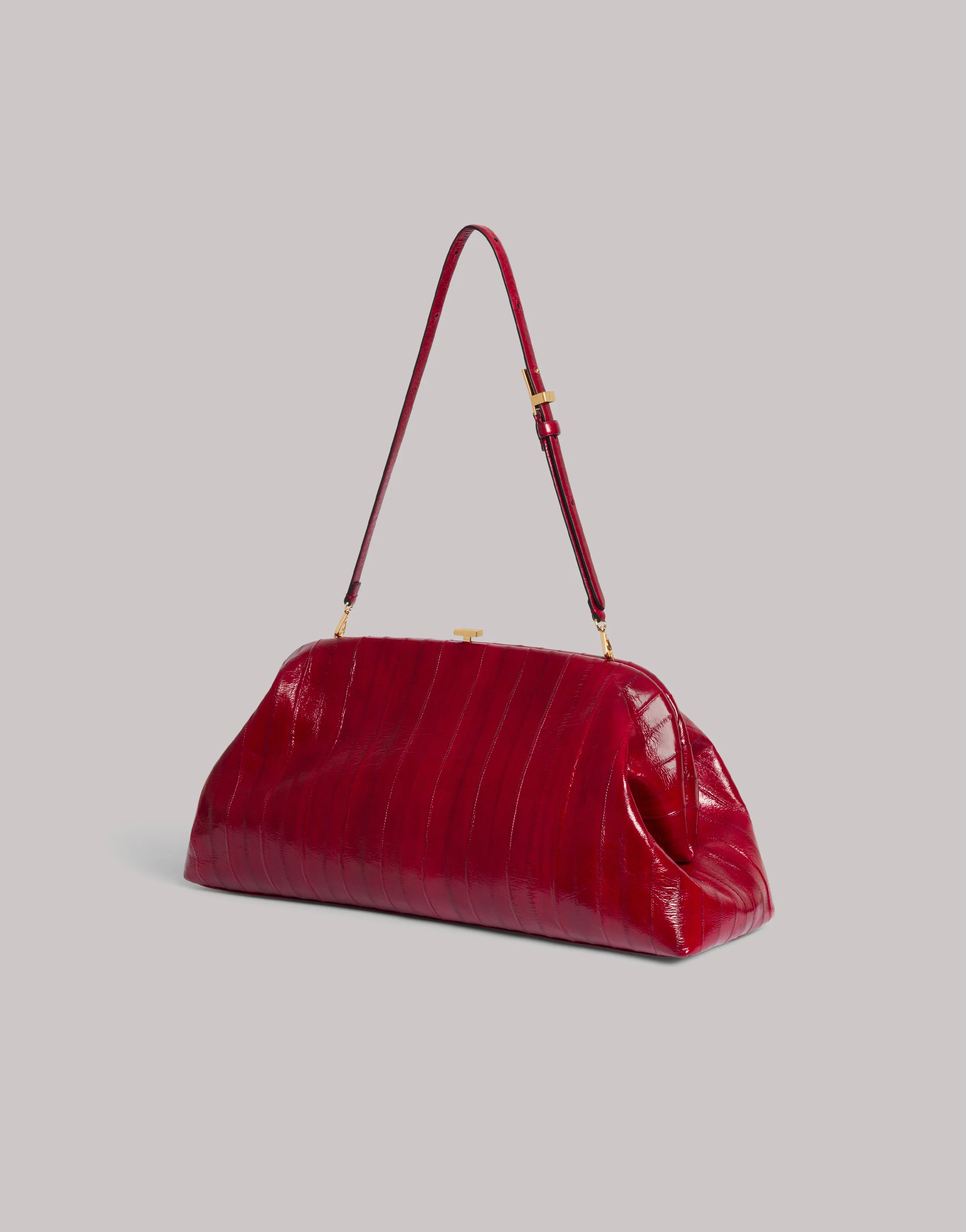 Maxi pouch in pelle di anguilla - Image 3