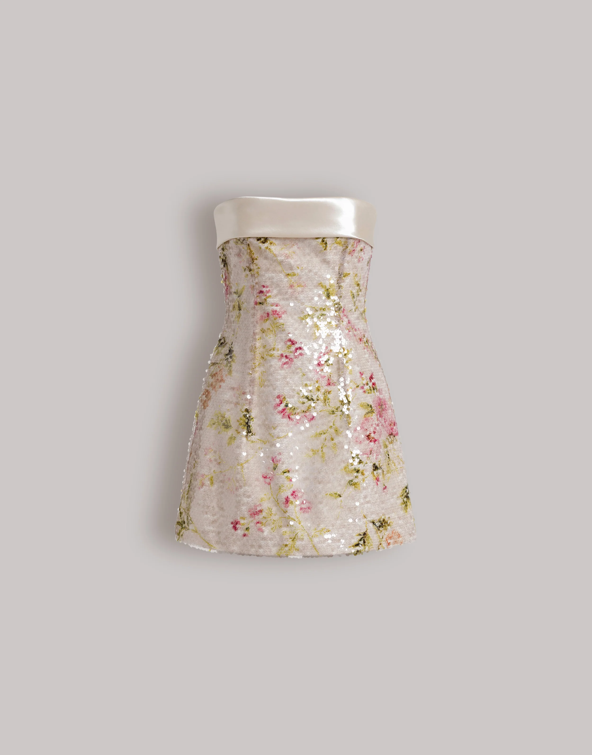 Miniabito con paillettes floreali