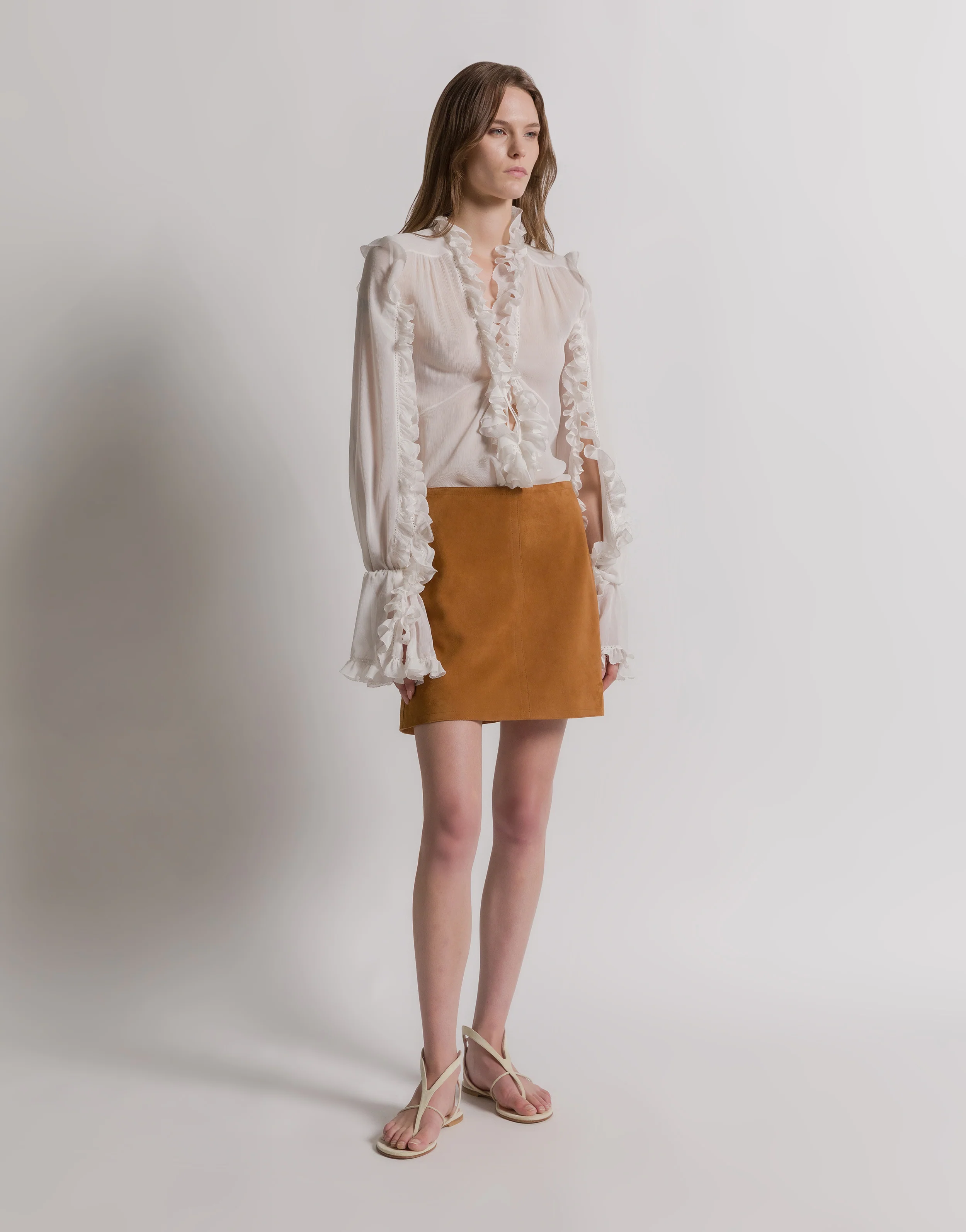 Minigonna in pelle scamosciata - Image 2