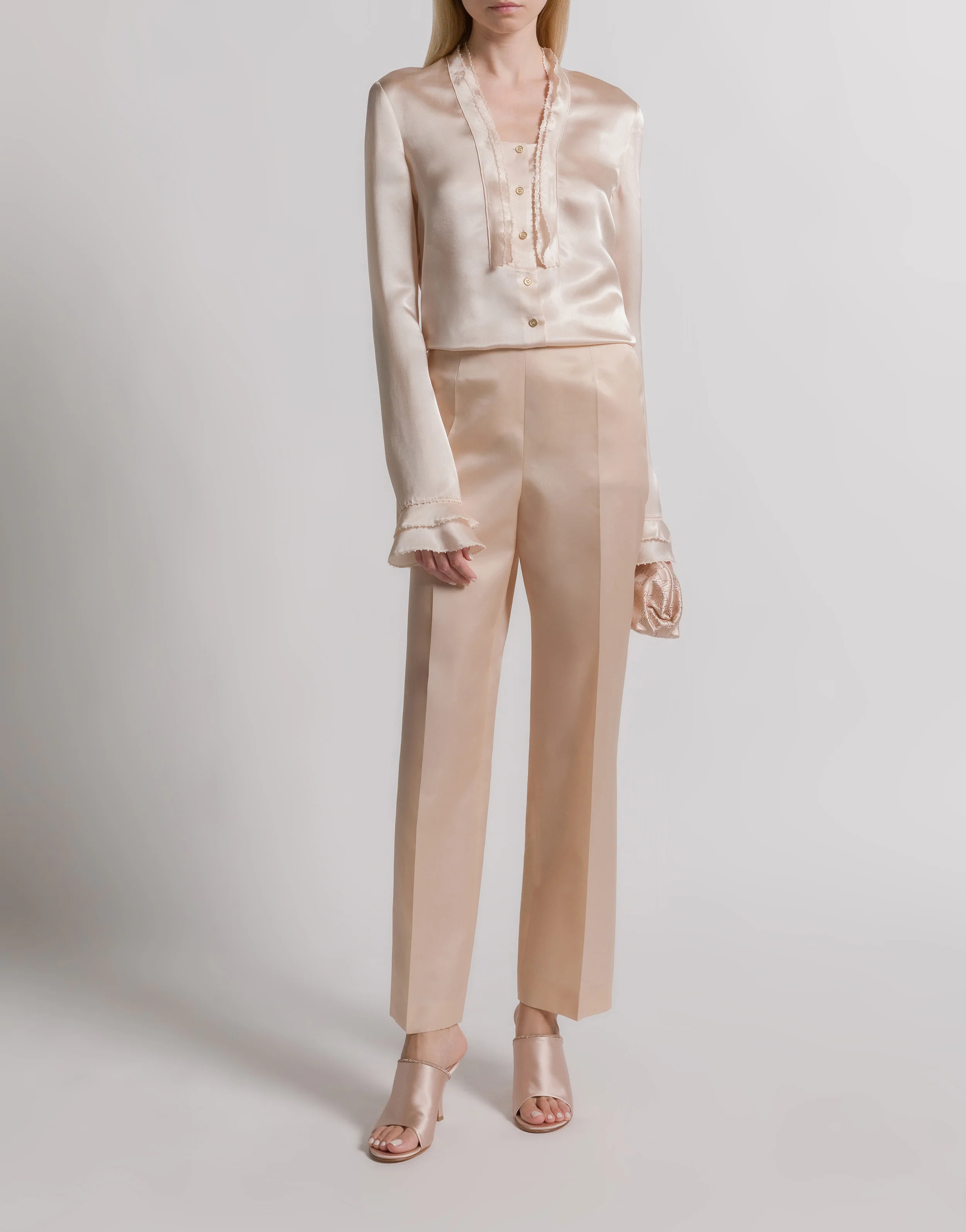 Mules in raso con finiture in strass - Image 4
