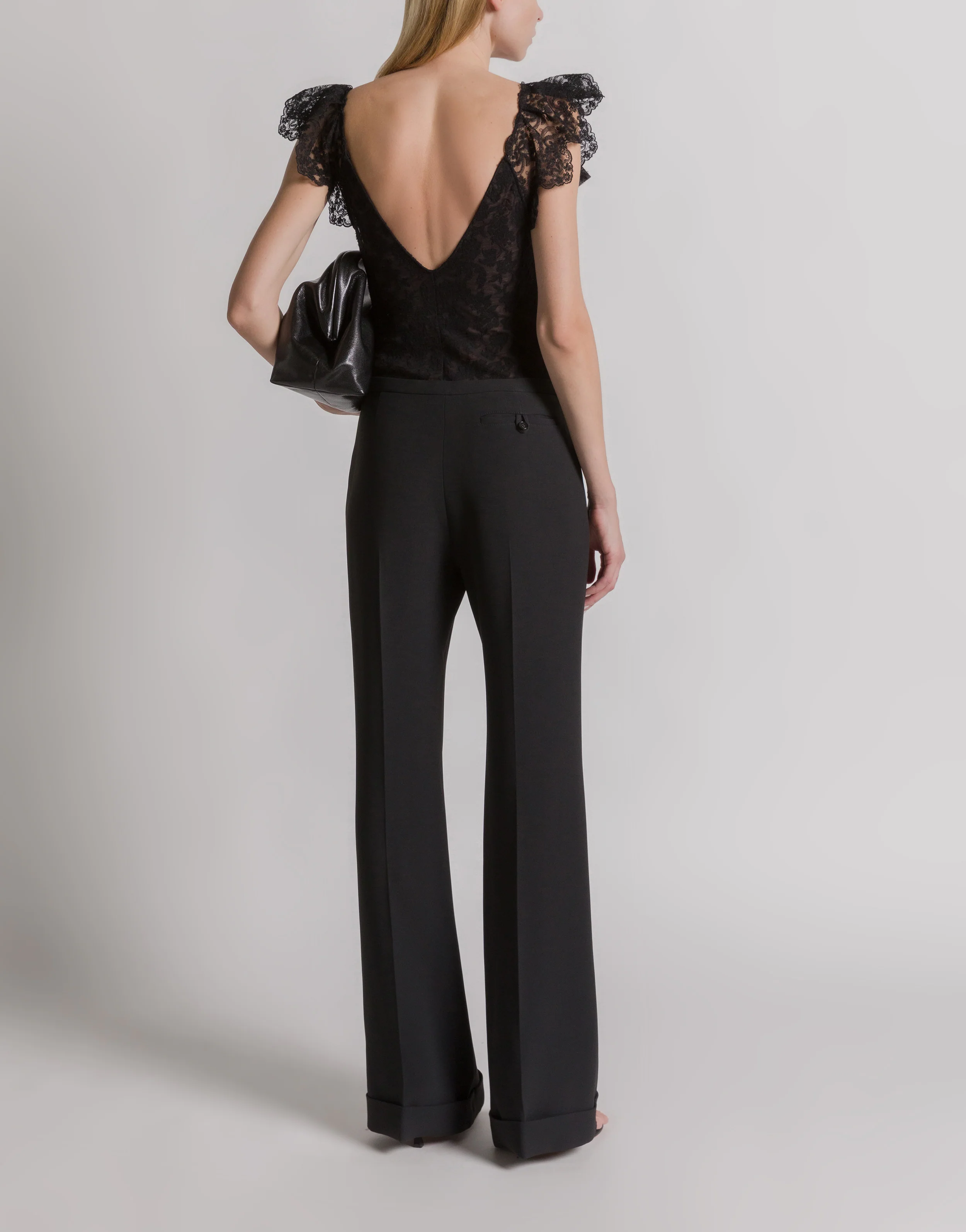 Pantaloni bootcut in lana Tropical - Image 3