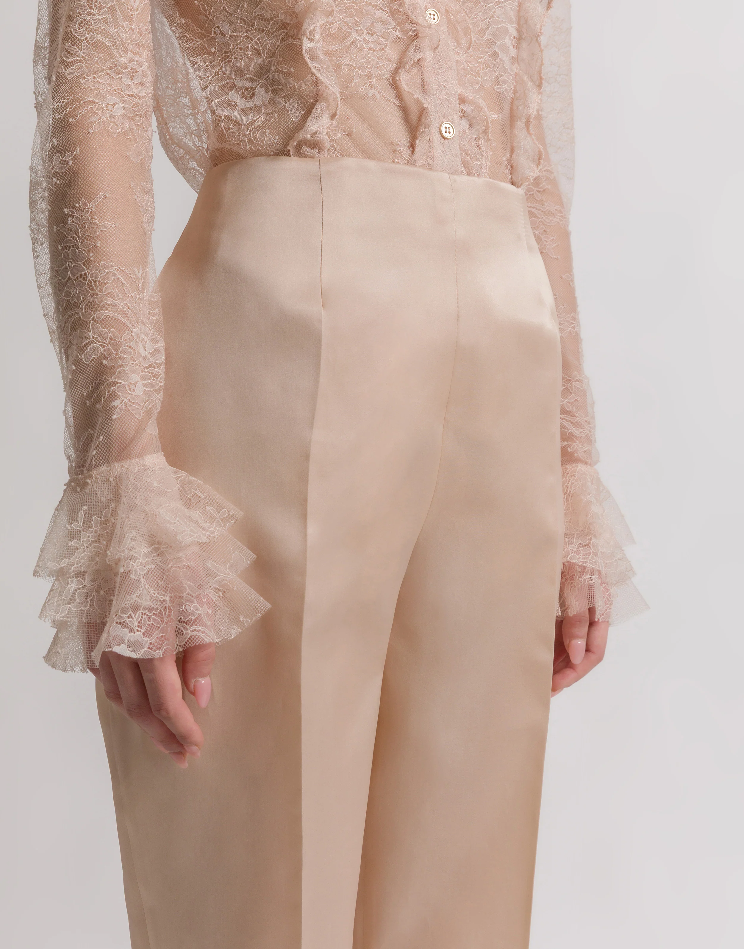 Pantaloni da abito in organza di seta - Image 3