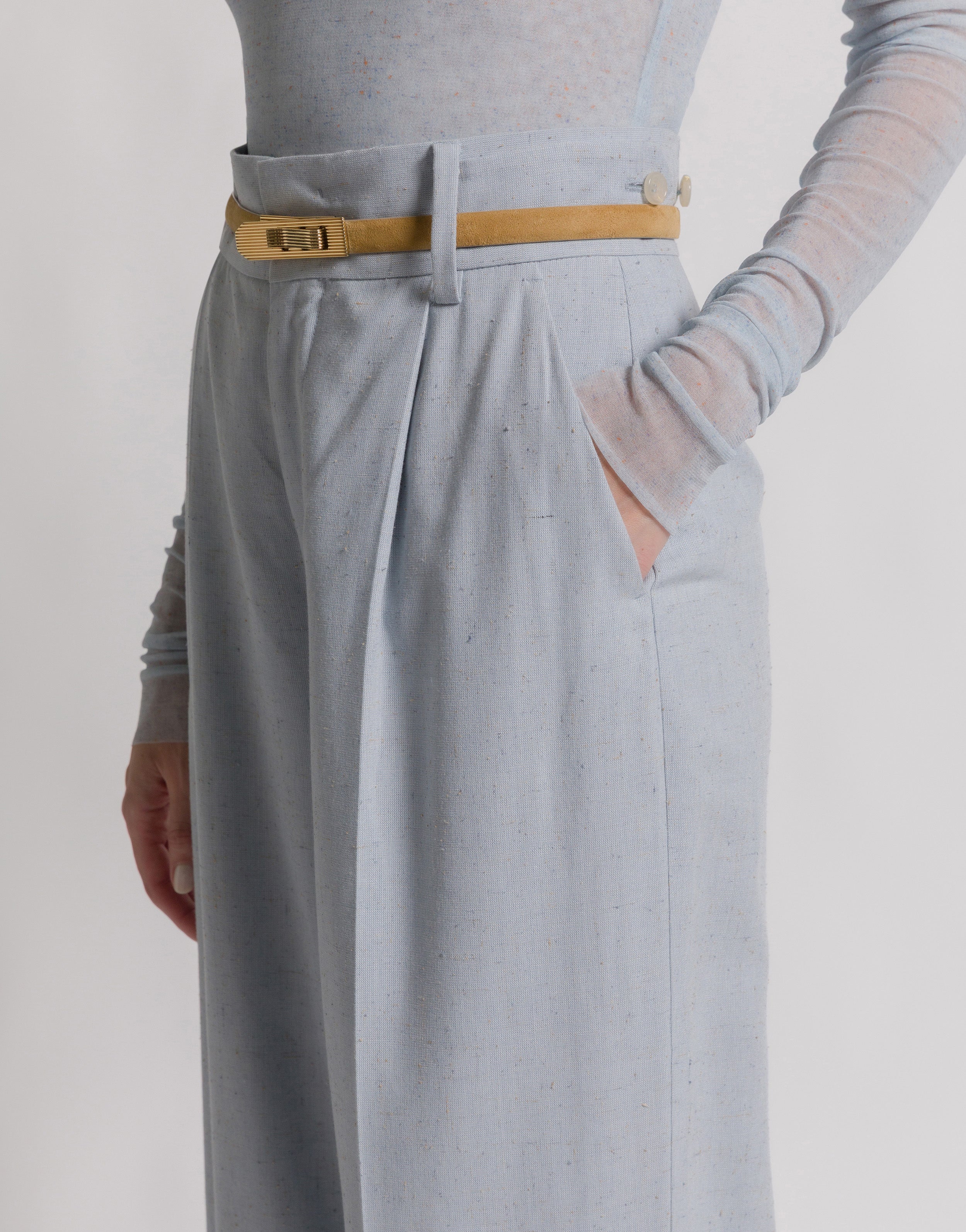 Pantaloni da abito in tweed - Image 4