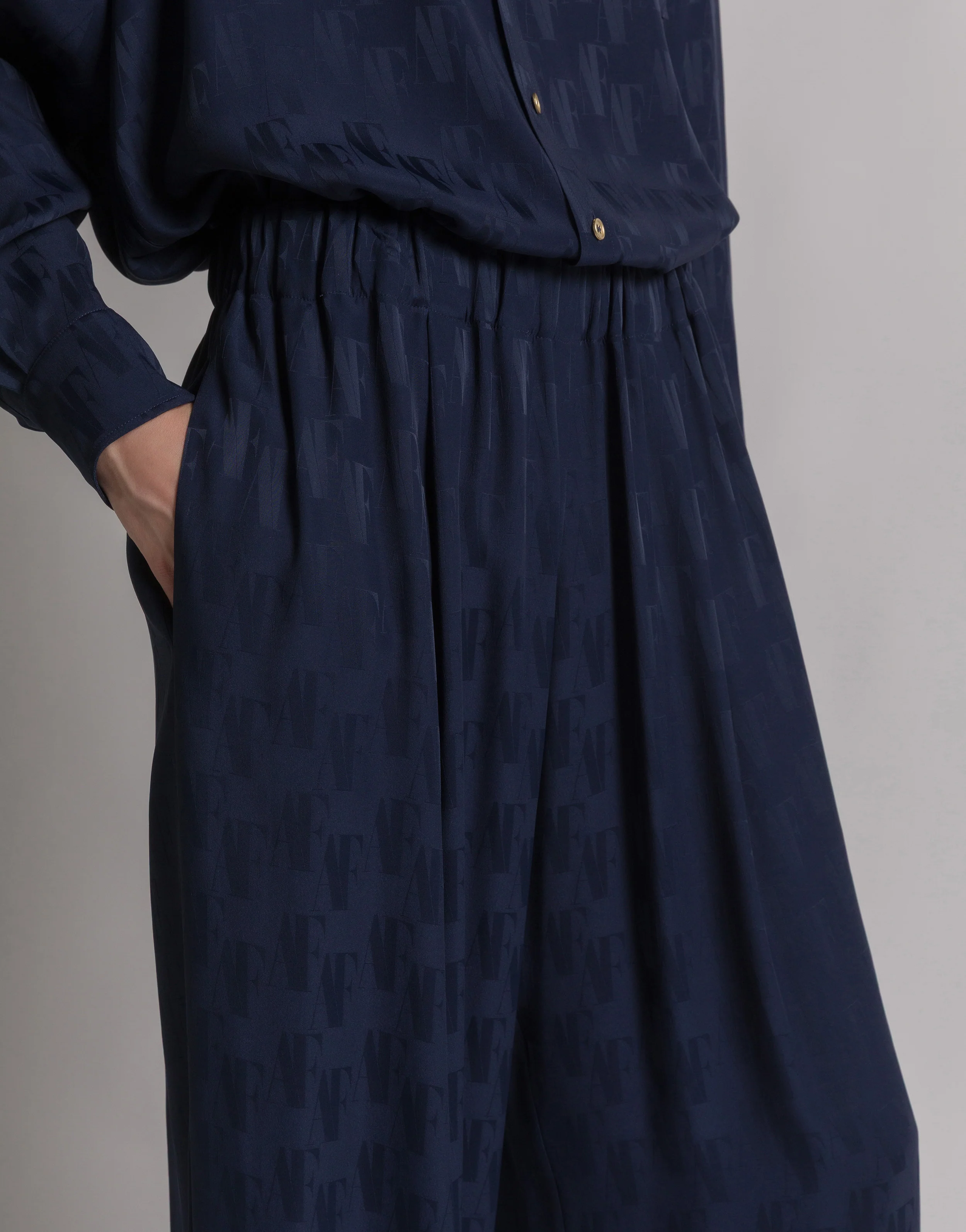 Pantaloni in seta Monogram AF - Image 4