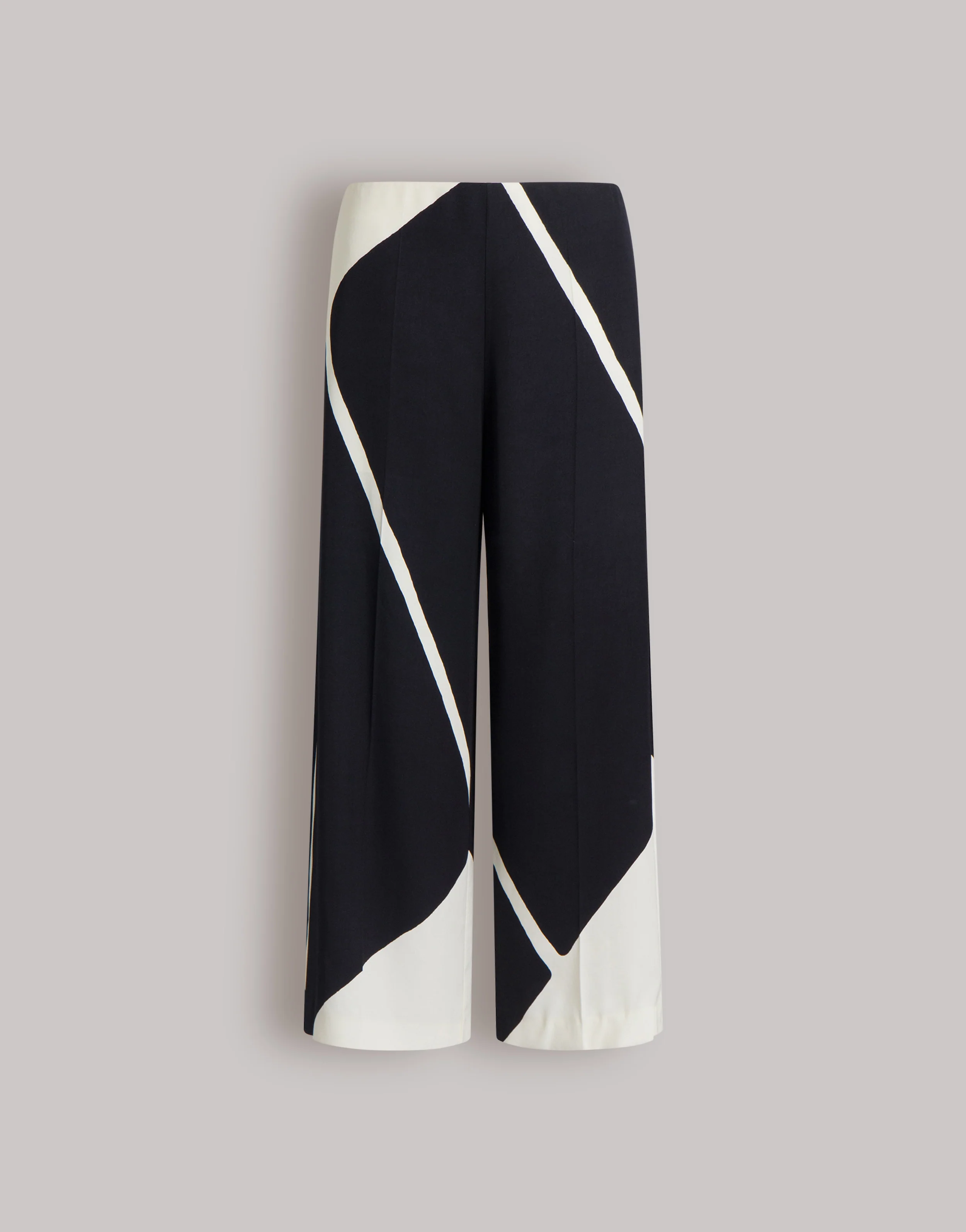 Pantaloni in twill di viscosa con stampa grafica