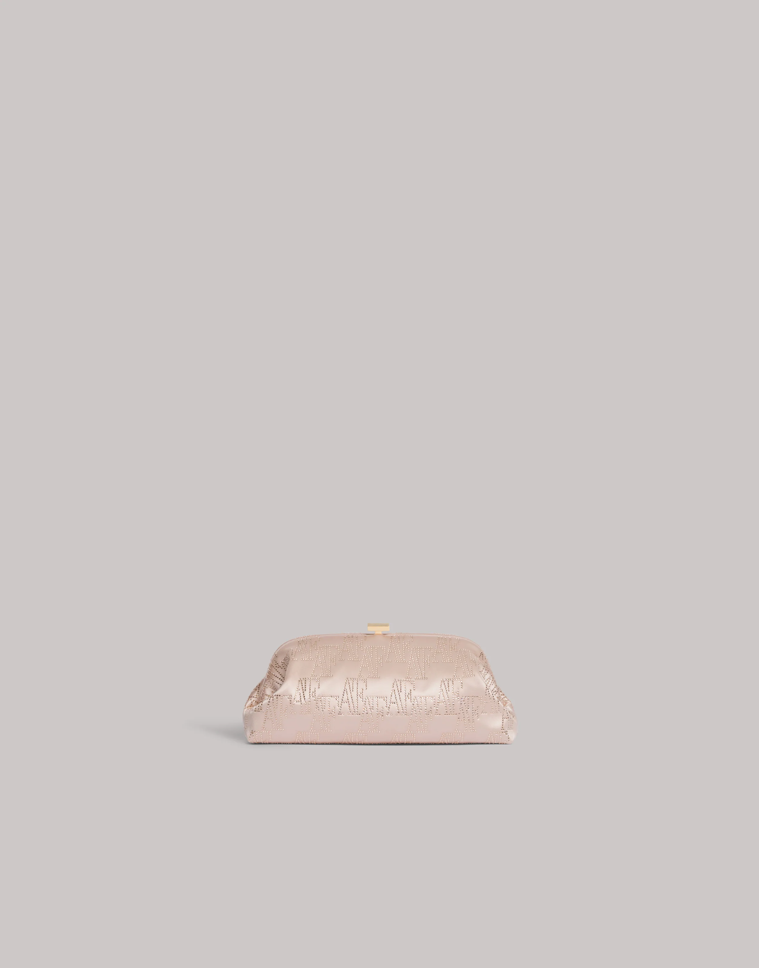 Pochette in raso con monogram AF in strass - Image 2