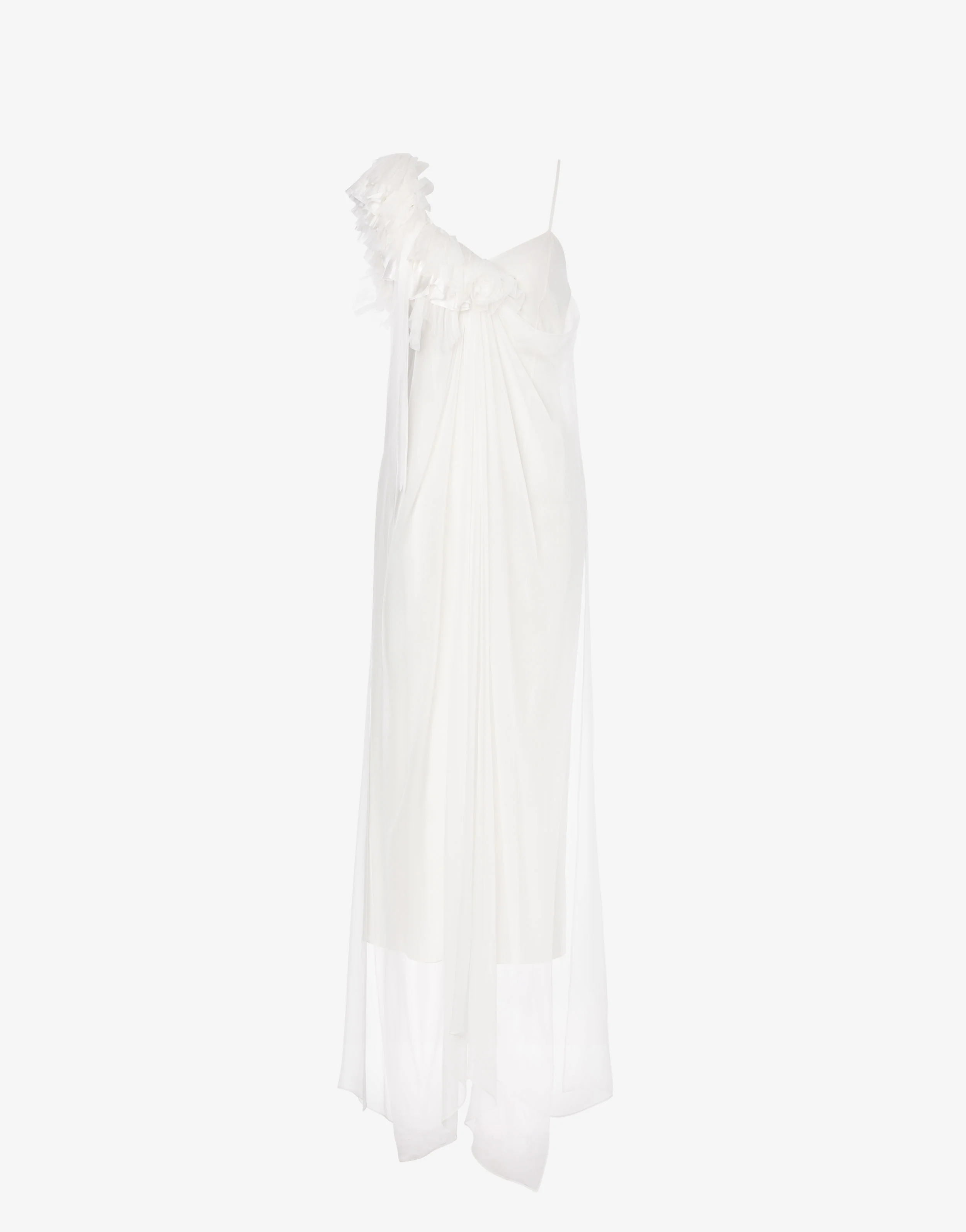 Slip dress in chiffon di seta