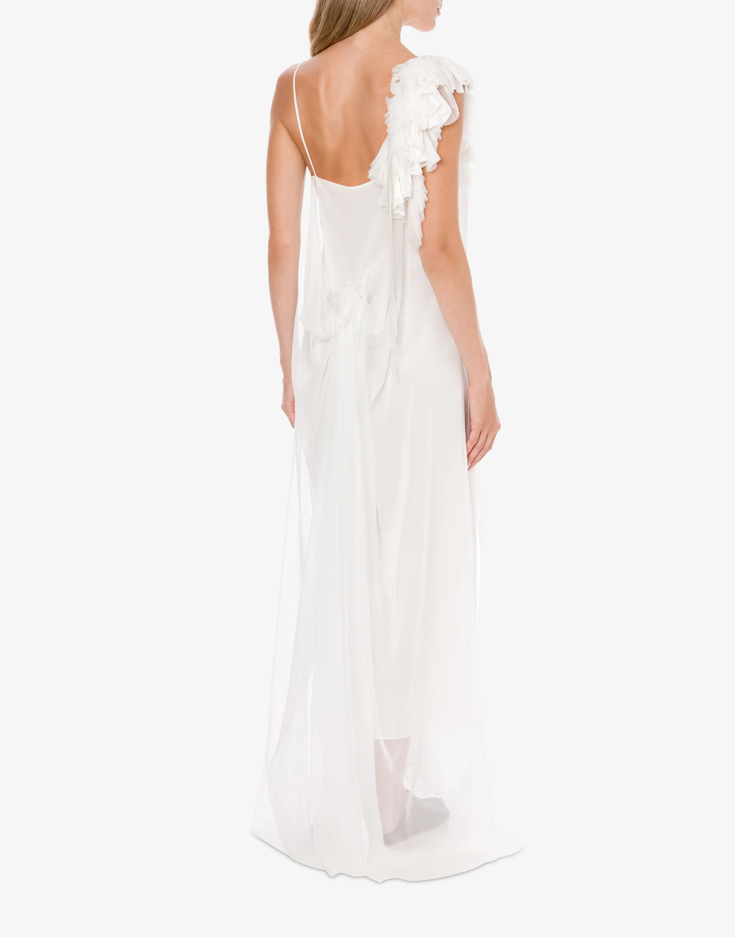 Slip dress in chiffon di seta - Image 3