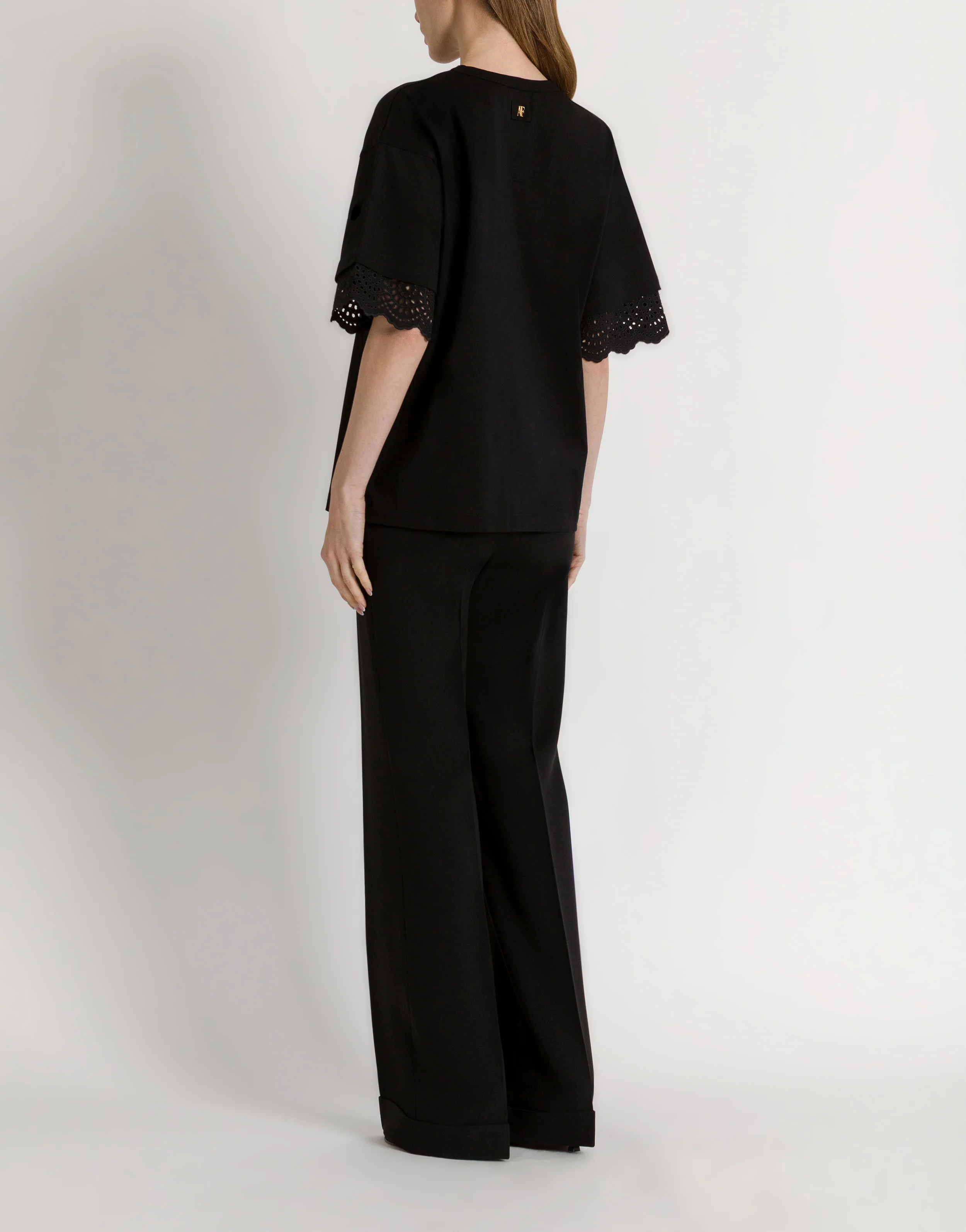 T-shirt con maniche in pizzo San Gallo - Image 3