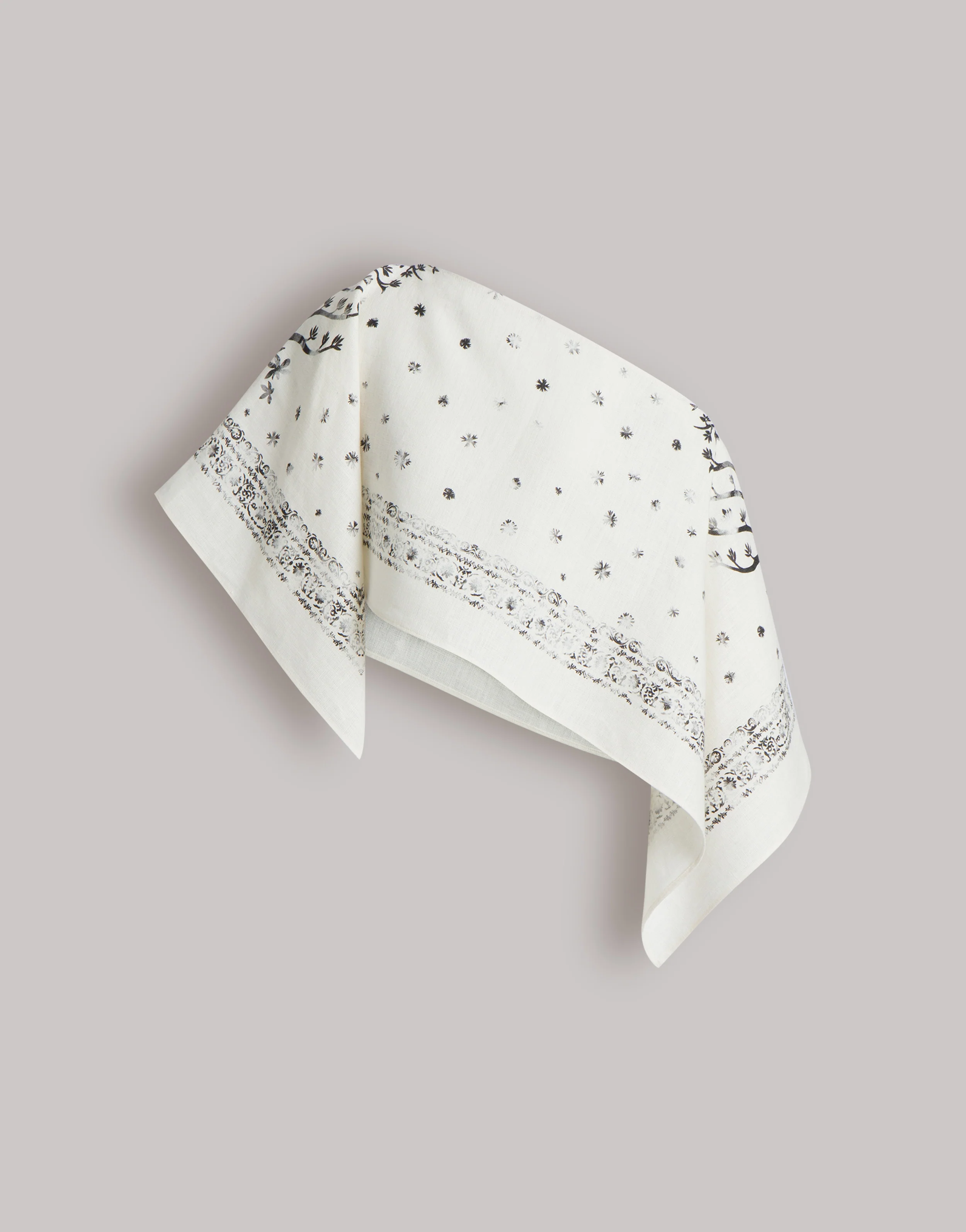 Top cappa in lino stampato