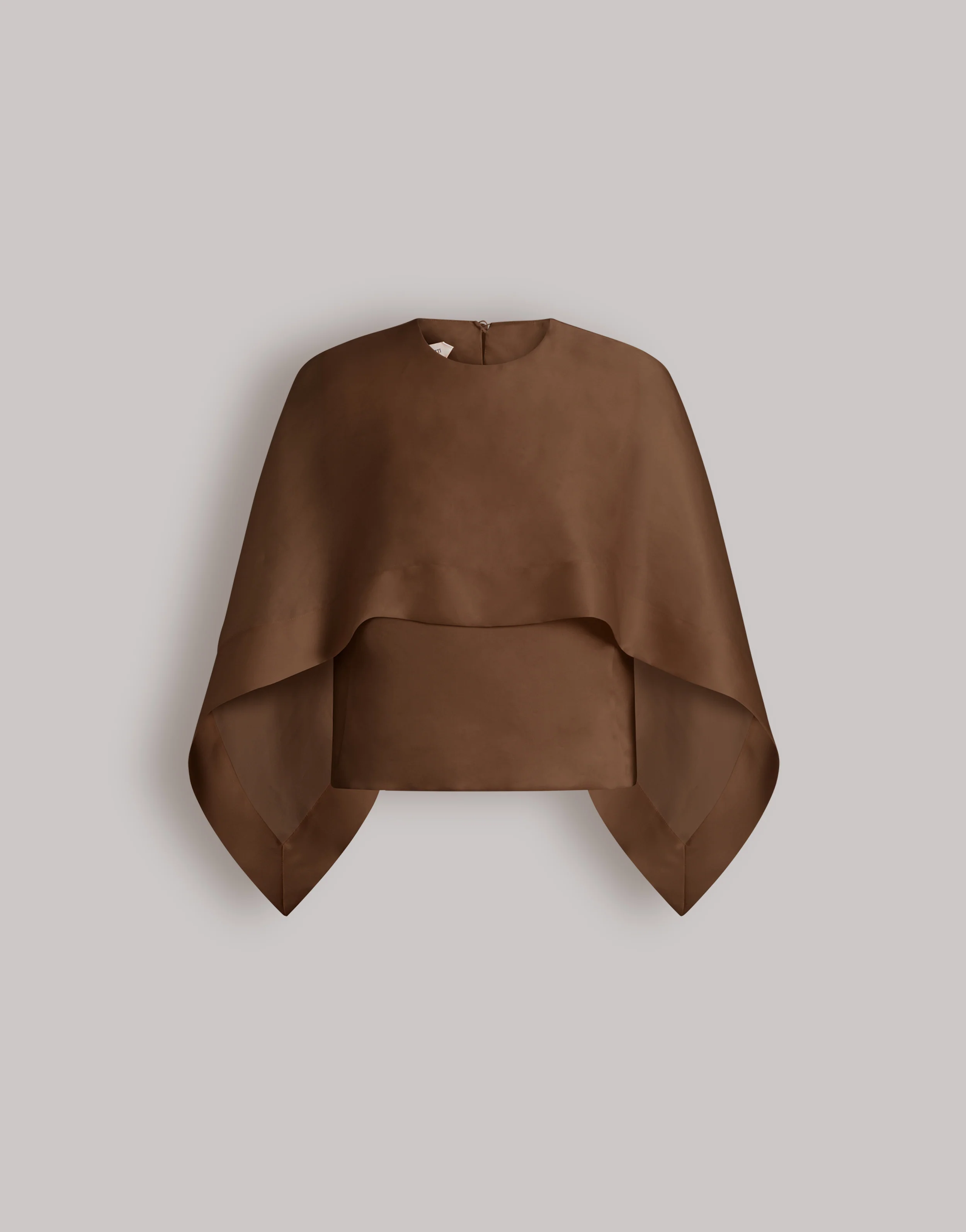 Top cappa in organza di seta