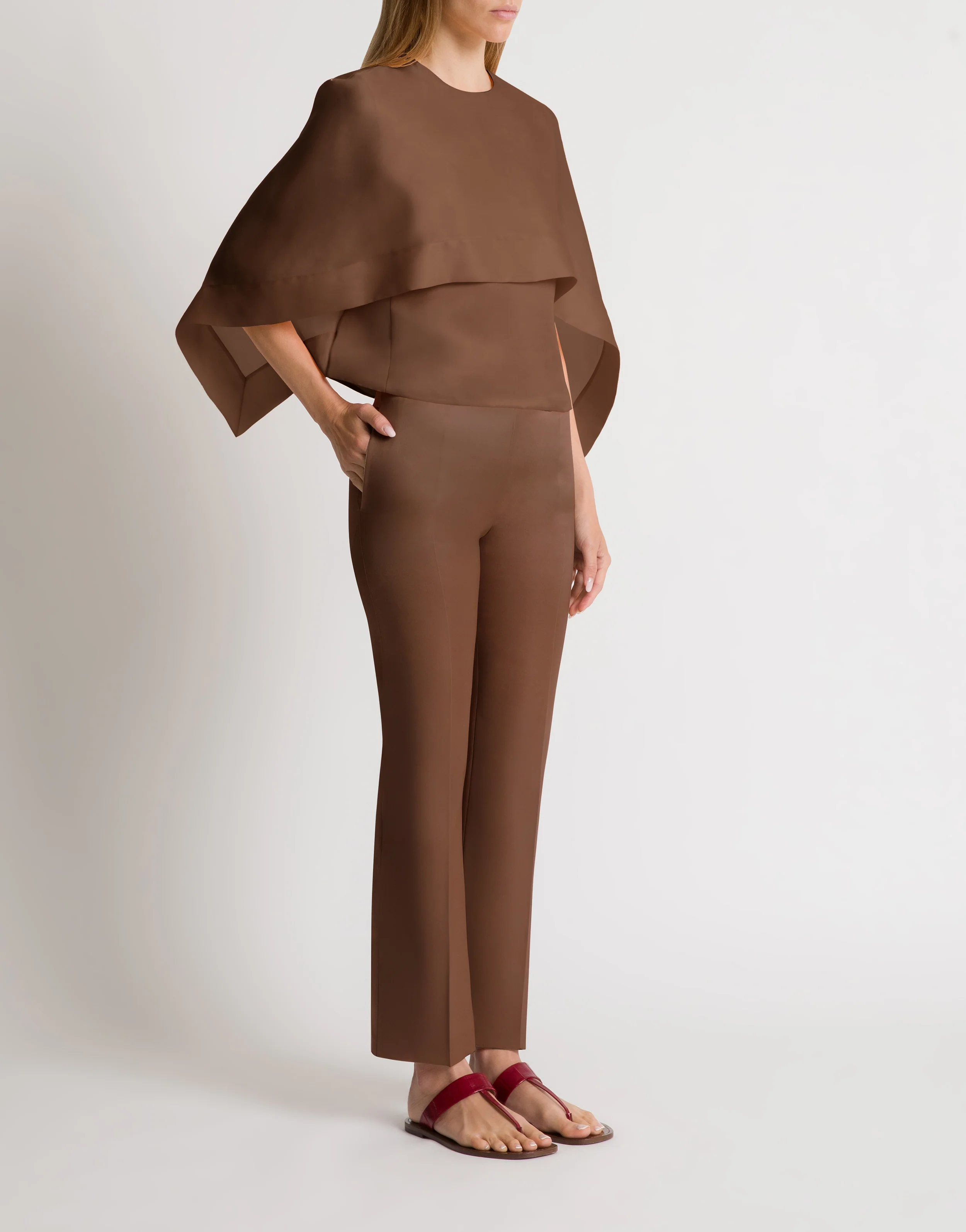 Top cappa in organza di seta - Image 2