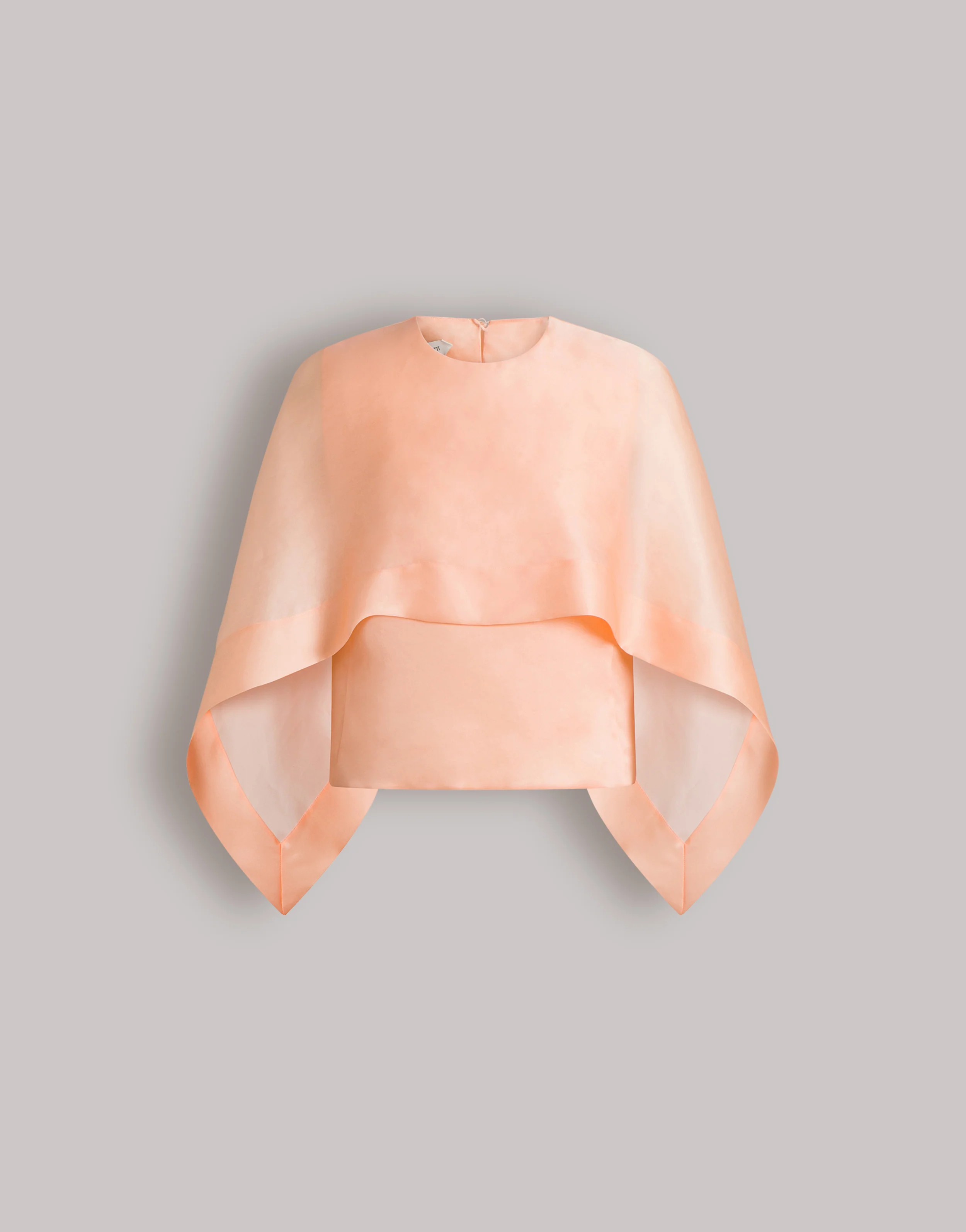 Top cappa in organza di seta