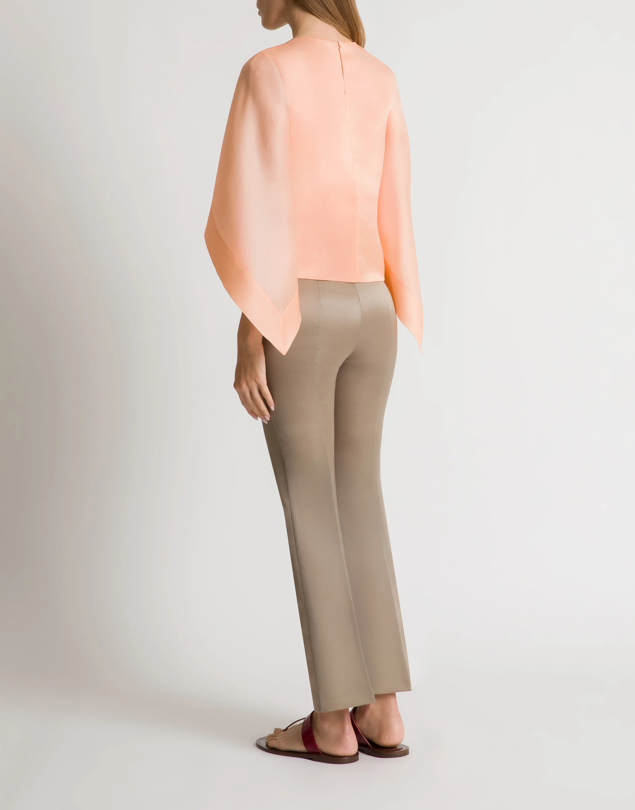 Top cappa in organza di seta - Image 3
